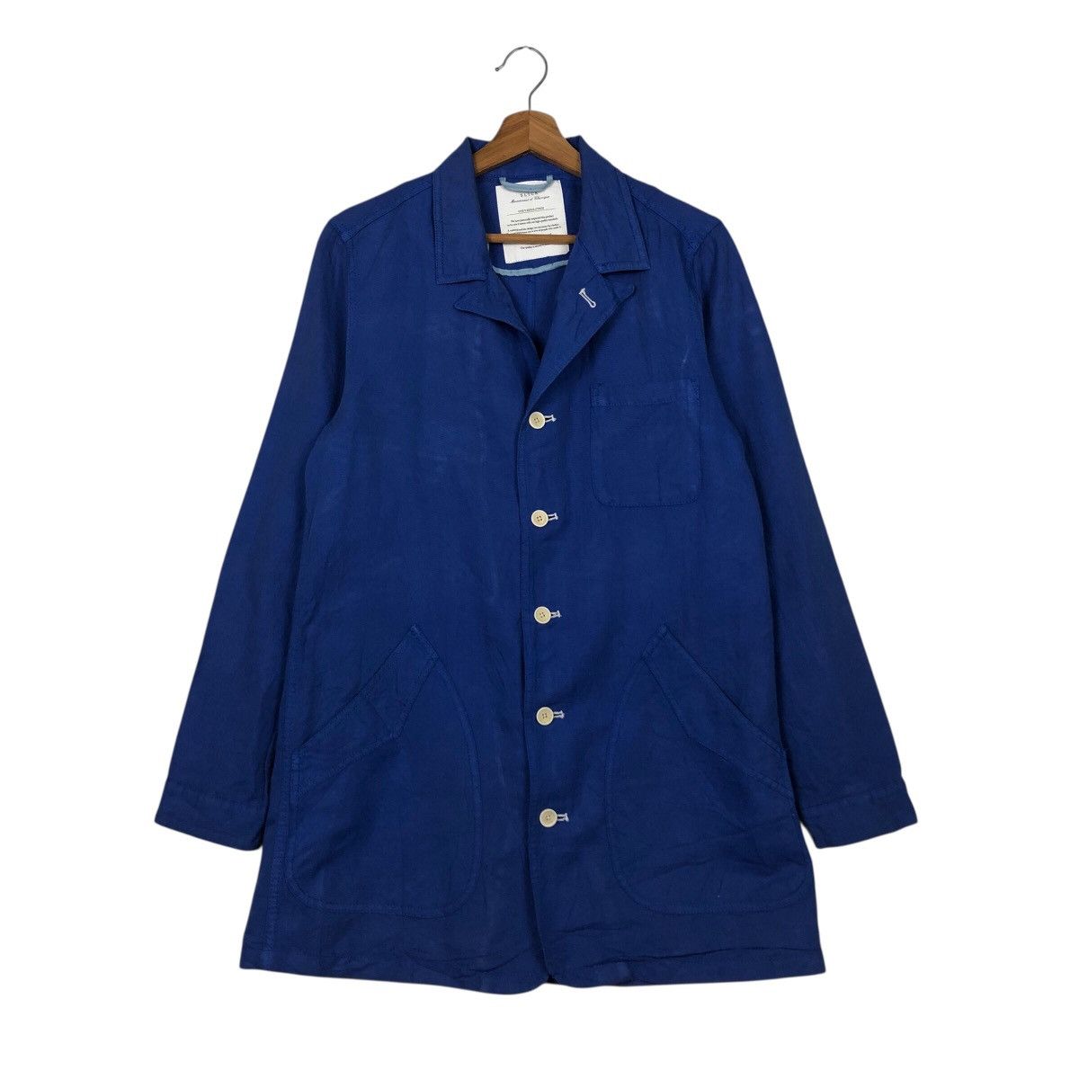 Japanese Brand 📌Rich Blue Vintage Chore Jacket Slick Issey Miyake Size US M / EU 48-50 / 2 - 2 Thumbnail