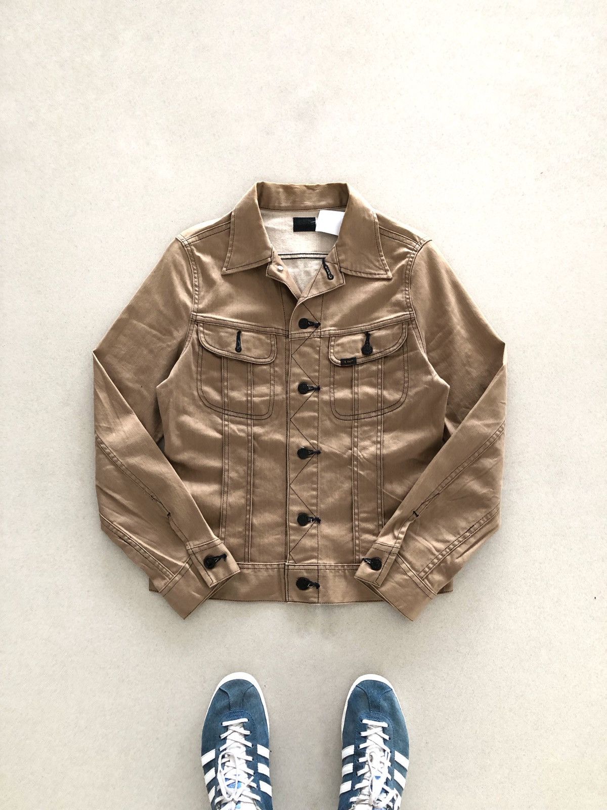 image of Denim Jacket x Lee Riders Trucker Denim in Brown, Men's (Size Small)