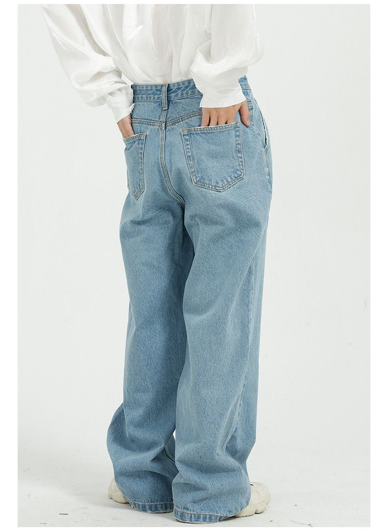 Japanese Brand Loose and slim mid-rise wide-leg straight-leg jeans Size US 32 / EU 48 - 4 Thumbnail