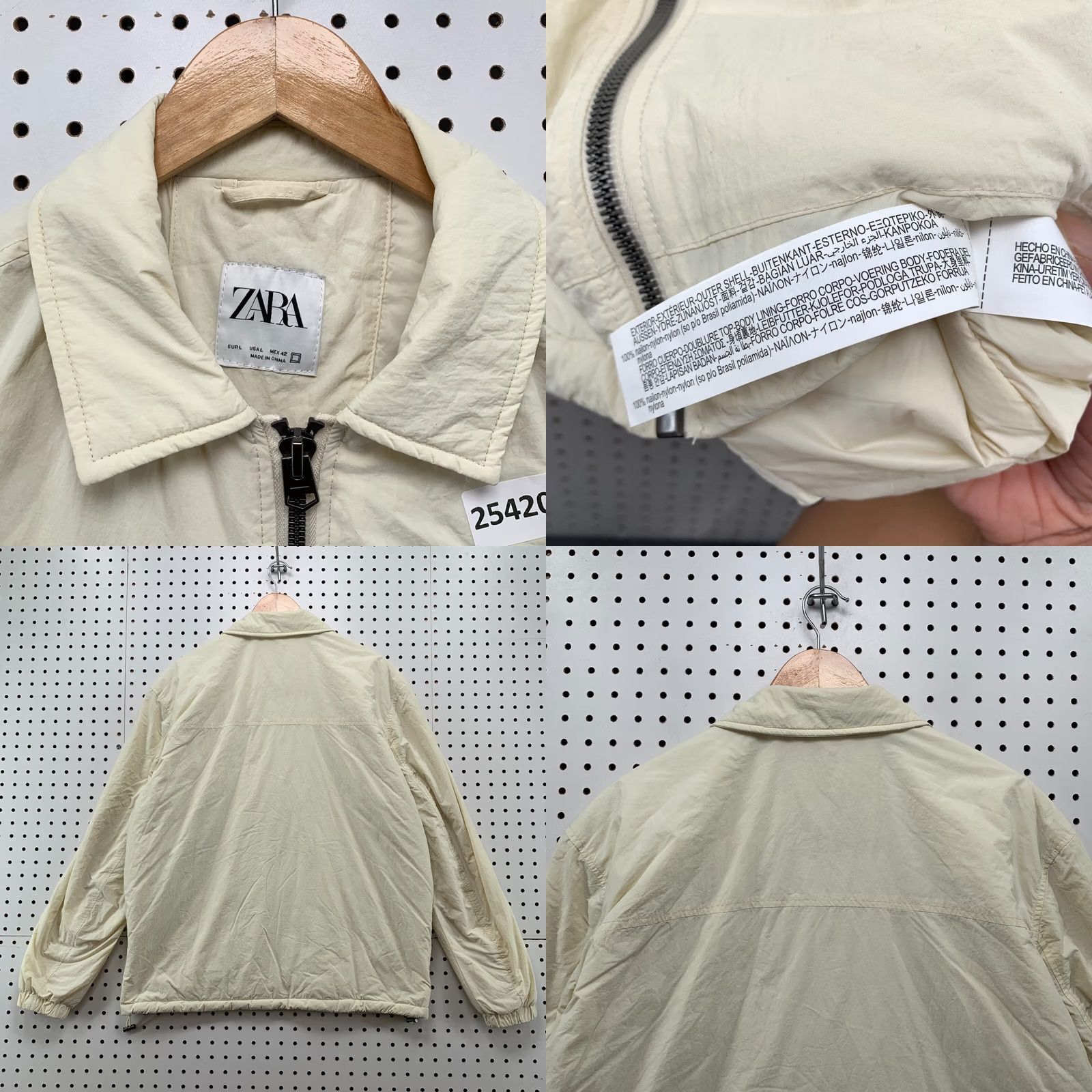 Zara Zara Jacket Mens Large Beige Insulated Windbreaker 25x29.5 Size US L / EU 52-54 / 3 - 8 Thumbnail