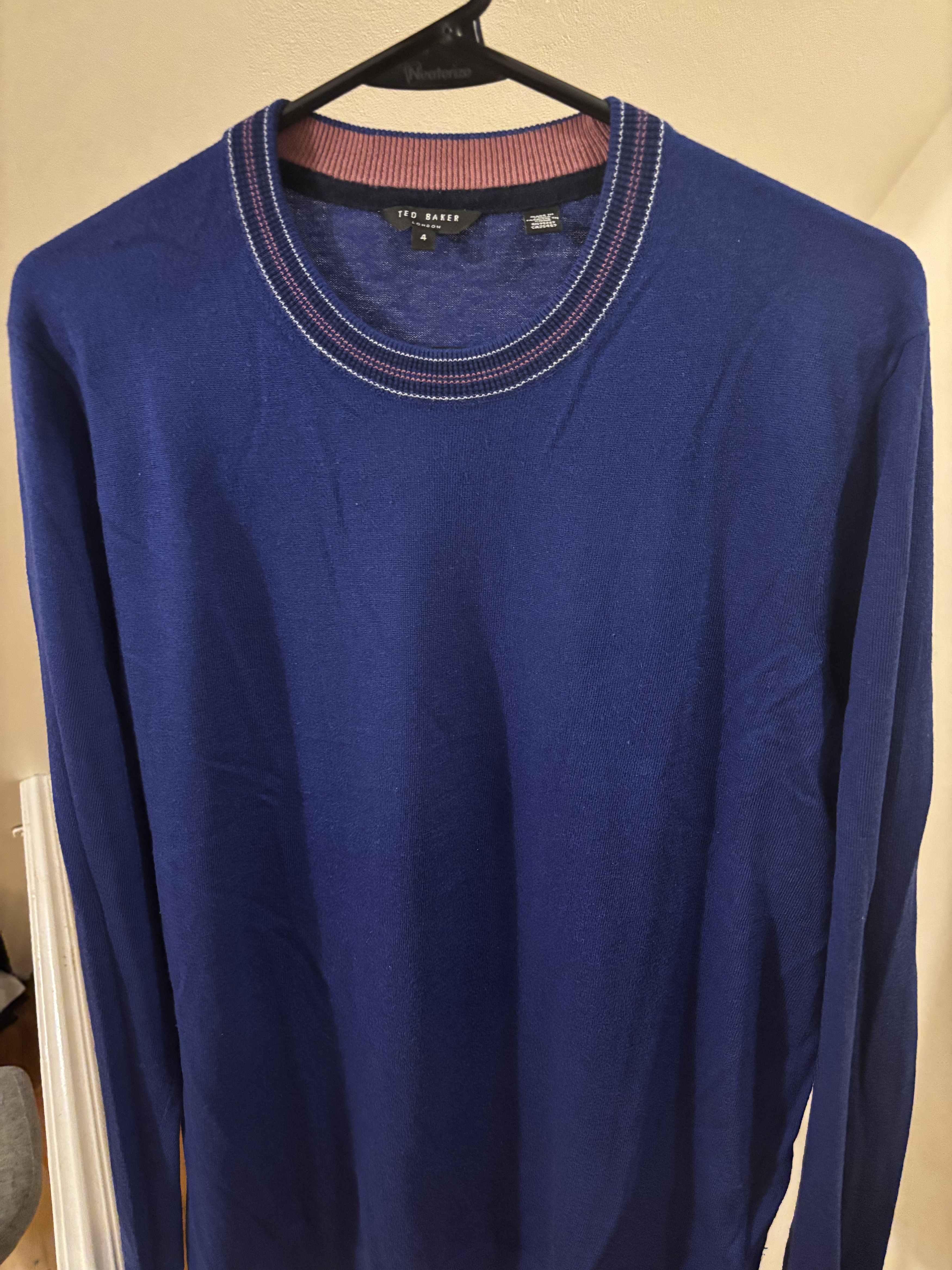 Ted Baker Mailais long-sleeved crew neck sweater in blue Size US L / EU 52-54 / 3 - 1 Thumbnail