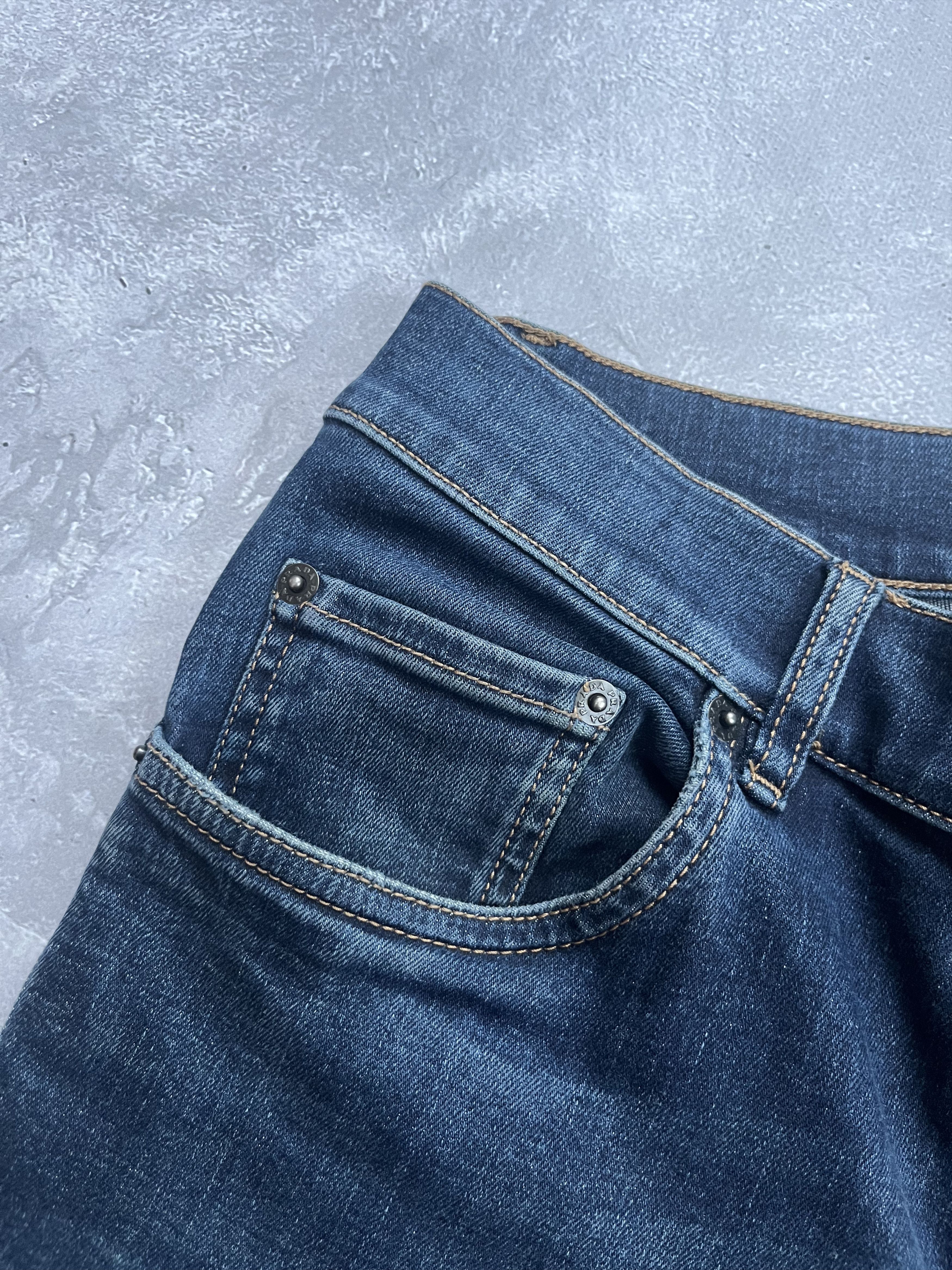 Prada Prada Denim Jeans Women Blue Black Tab Size 29 Size 29" - 8 Thumbnail