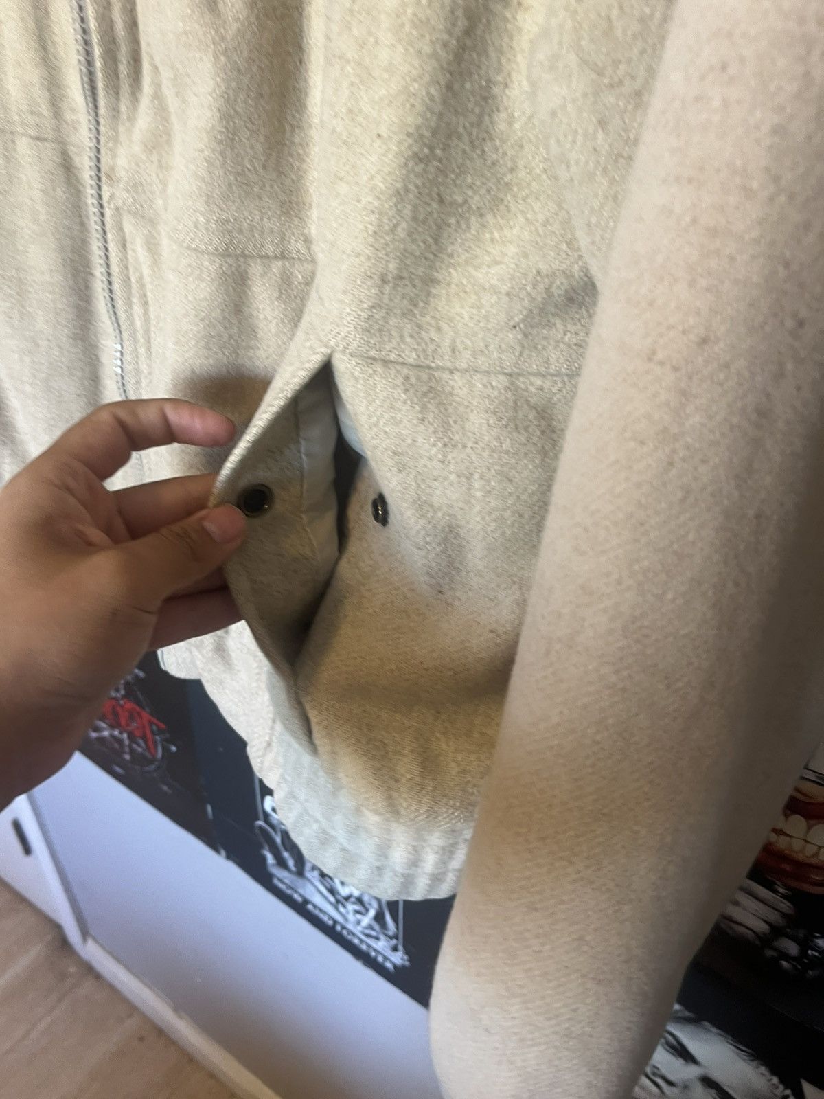 Other Vintage Y2K 2000’s Heavy Thick Cropped Wool Blend Jacket Size US L / EU 52-54 / 3 - 6 Thumbnail