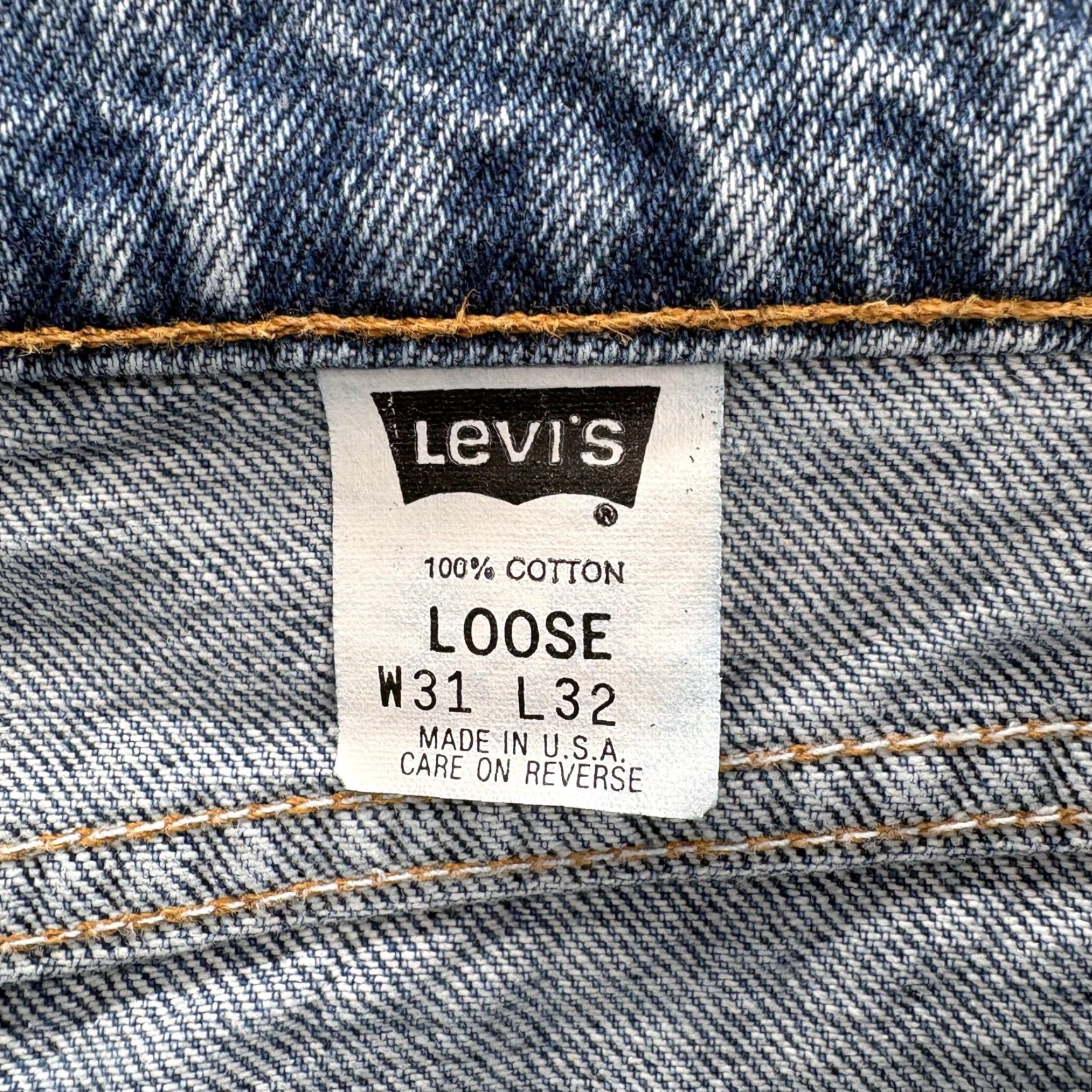 Levi's VINTAGE Levi's 545 Jeans Mens 31x32 Blue Loose Fit Tapered Leg Denim USA 90s Size US 31 - 4 Thumbnail