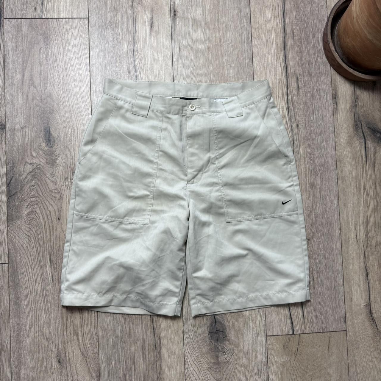 Nike Nike Vintage 90s Chino Golf Shorts White Mini Swoosh Size US 34 / EU 50 - 1 Thumbnail