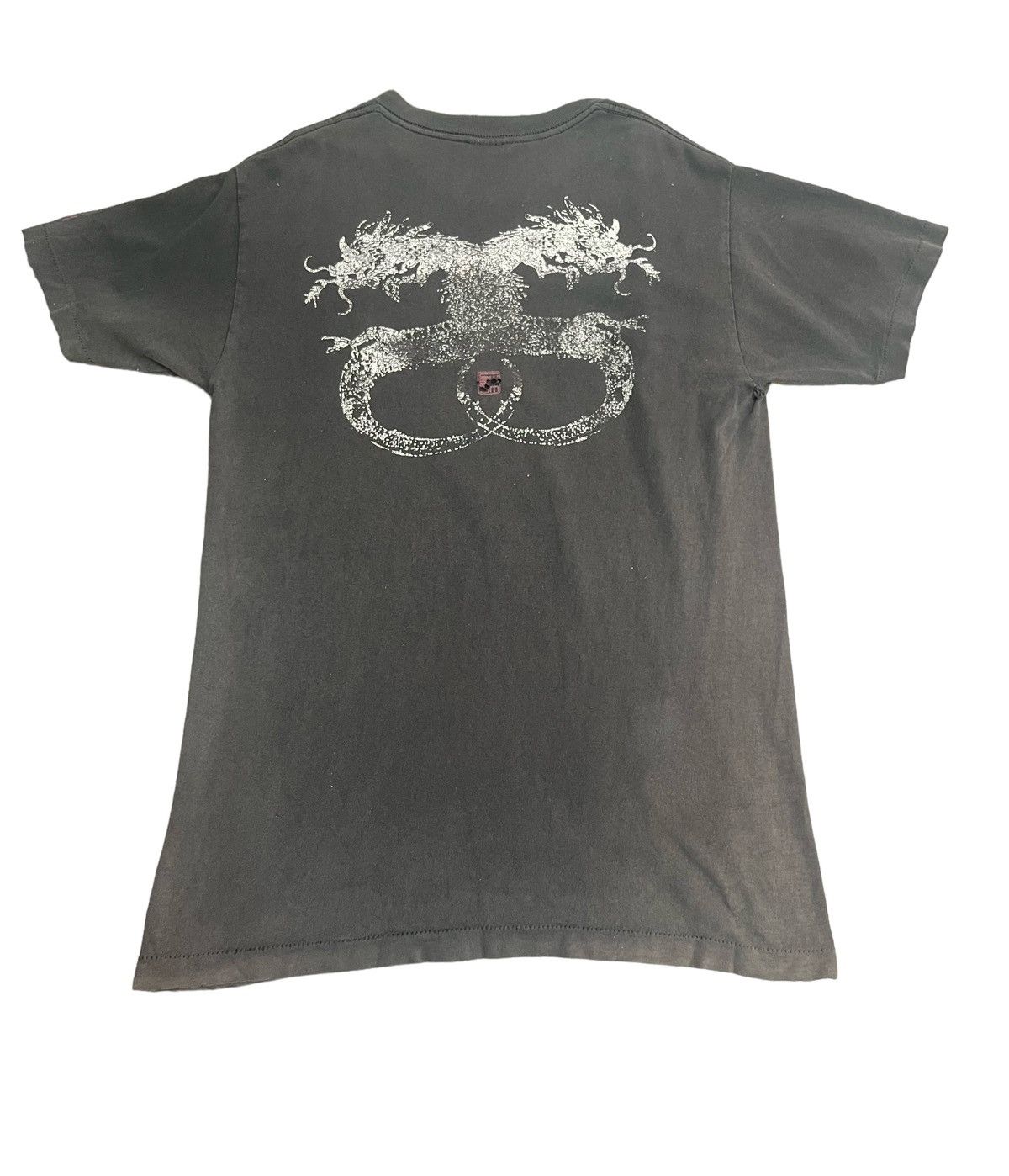 A Vintage Stussy Dragon Thrashed Shirt all single stich