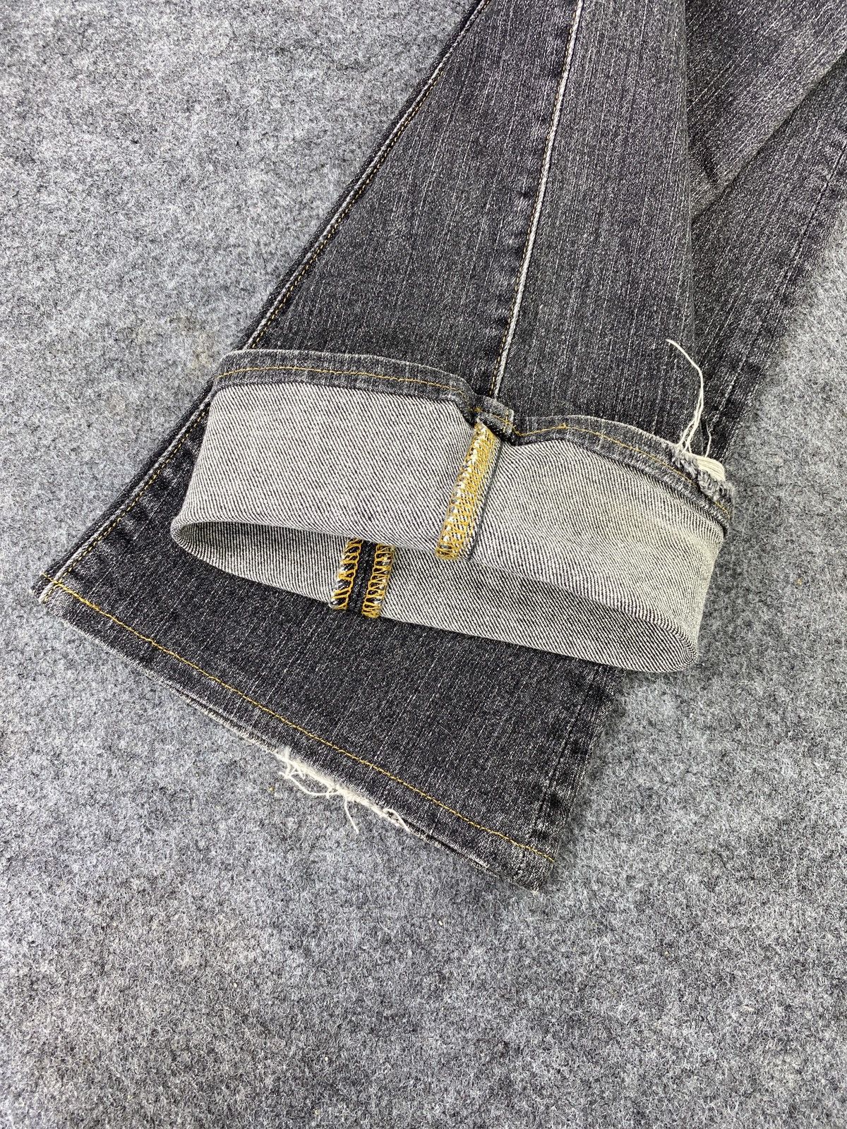 Japanese Brand Georgia Love Grey Wash Flare Jeans - J1003 Size 26" / US 2 / IT 38 - 11 Thumbnail