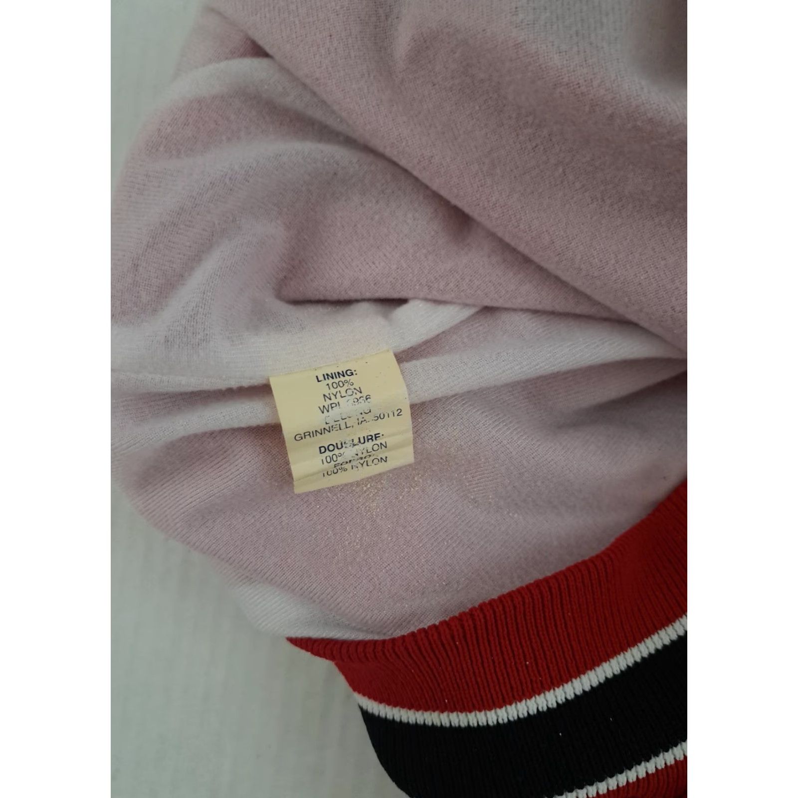 Red Wing VINTAGE DeLong Detroit Red Wings 1/4 Zip Pullover Lined Bomber Jacket USA Mens LG Red Size US L / EU 52-54 / 3 - 2 Thumbnail