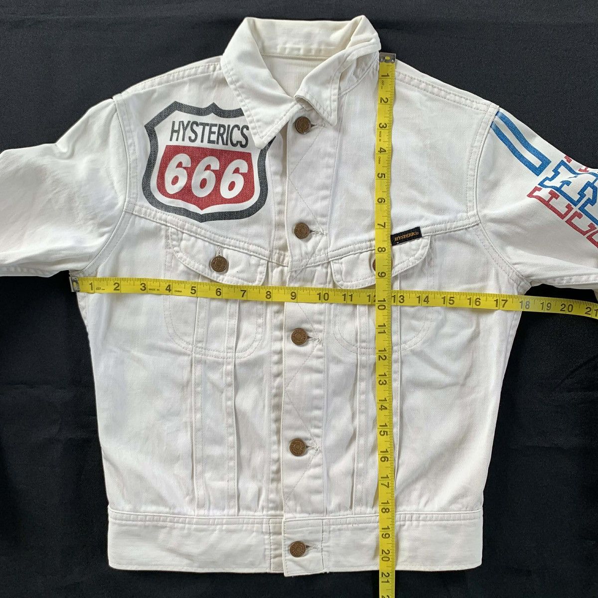 Hysteric Glamour Hysteric Glamour “Hysterics 666” White Denim Jacket Graphic Size US S / EU 44-46 / 1 - 14 Thumbnail