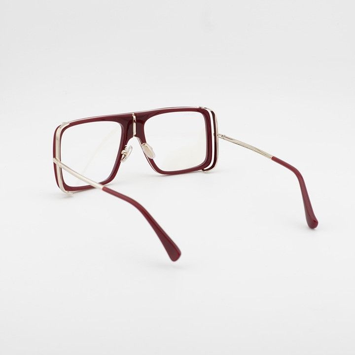 Max Mara Max Mara MM5172-B 069 Eyeglasses Bordeaux 55mm Aviator Frame Size ONE SIZE - 3 Thumbnail