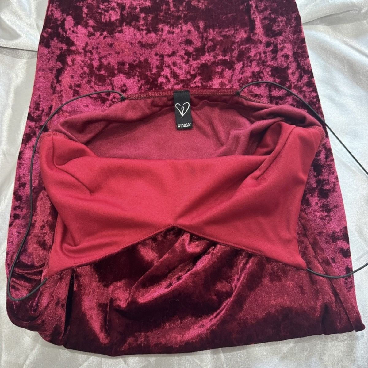 Other Red Velvet Midi Dress Size S / US 4 / IT 40 - 10 Thumbnail