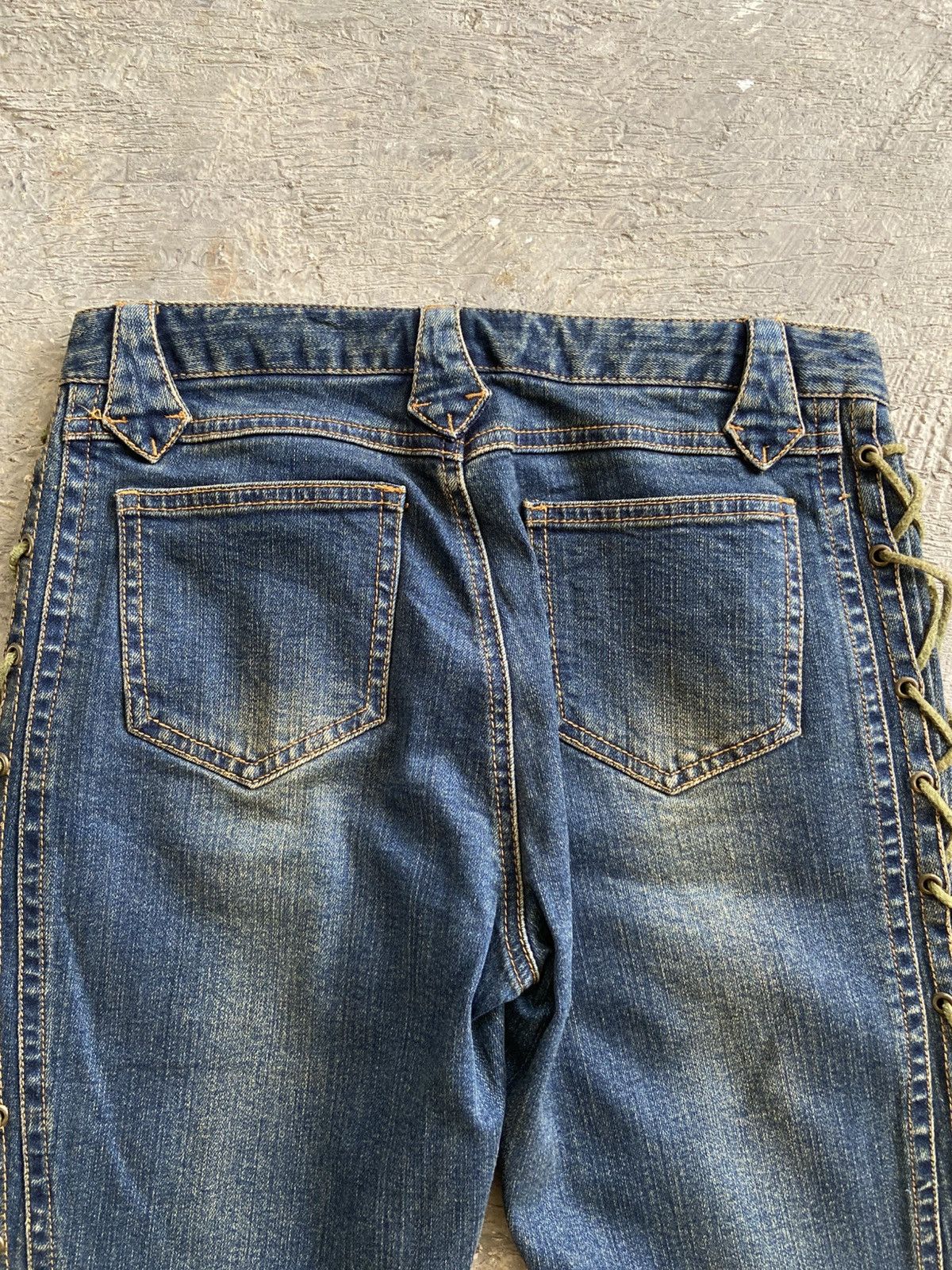 Le Grande Bleu (L.G.B.) 2000s Browd Win - Vkei LGB Style Lace Flared Jeans Pants Size 27" / US 4 / IT 40 - 11 Thumbnail