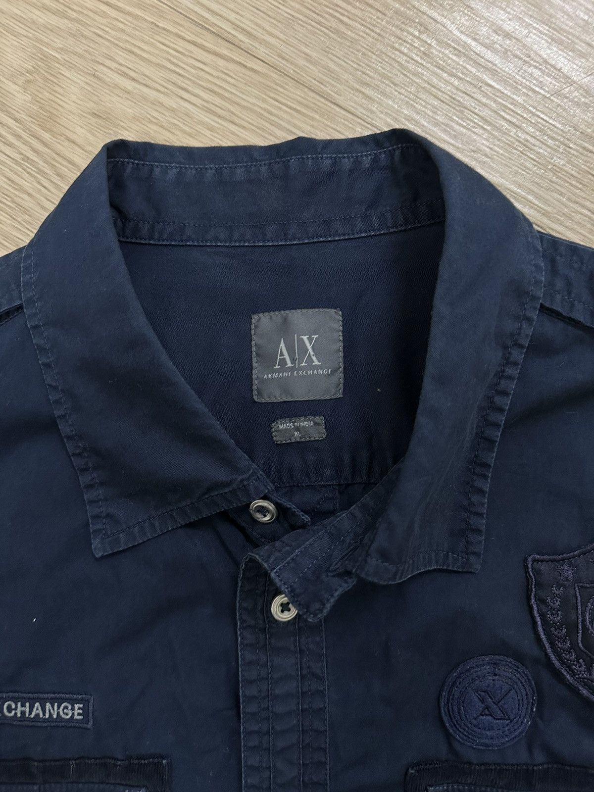 Armani Exchange × Beauty Beast Rare And Beautiful Armani Exchange Double Pocket Work Shirt Size US XL / EU 56 / 4 - 7 Thumbnail