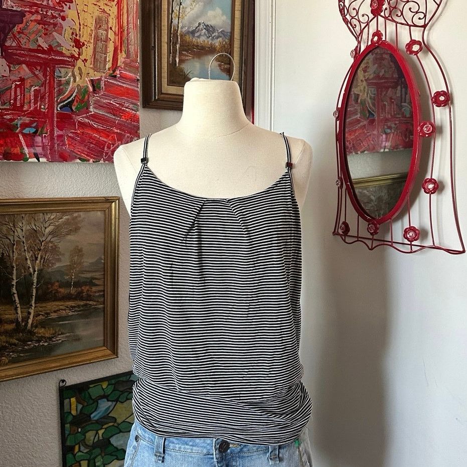 Calvin Klein calvin klein black white striped tank top Size S / US 4 / IT 40 - 1 Thumbnail
