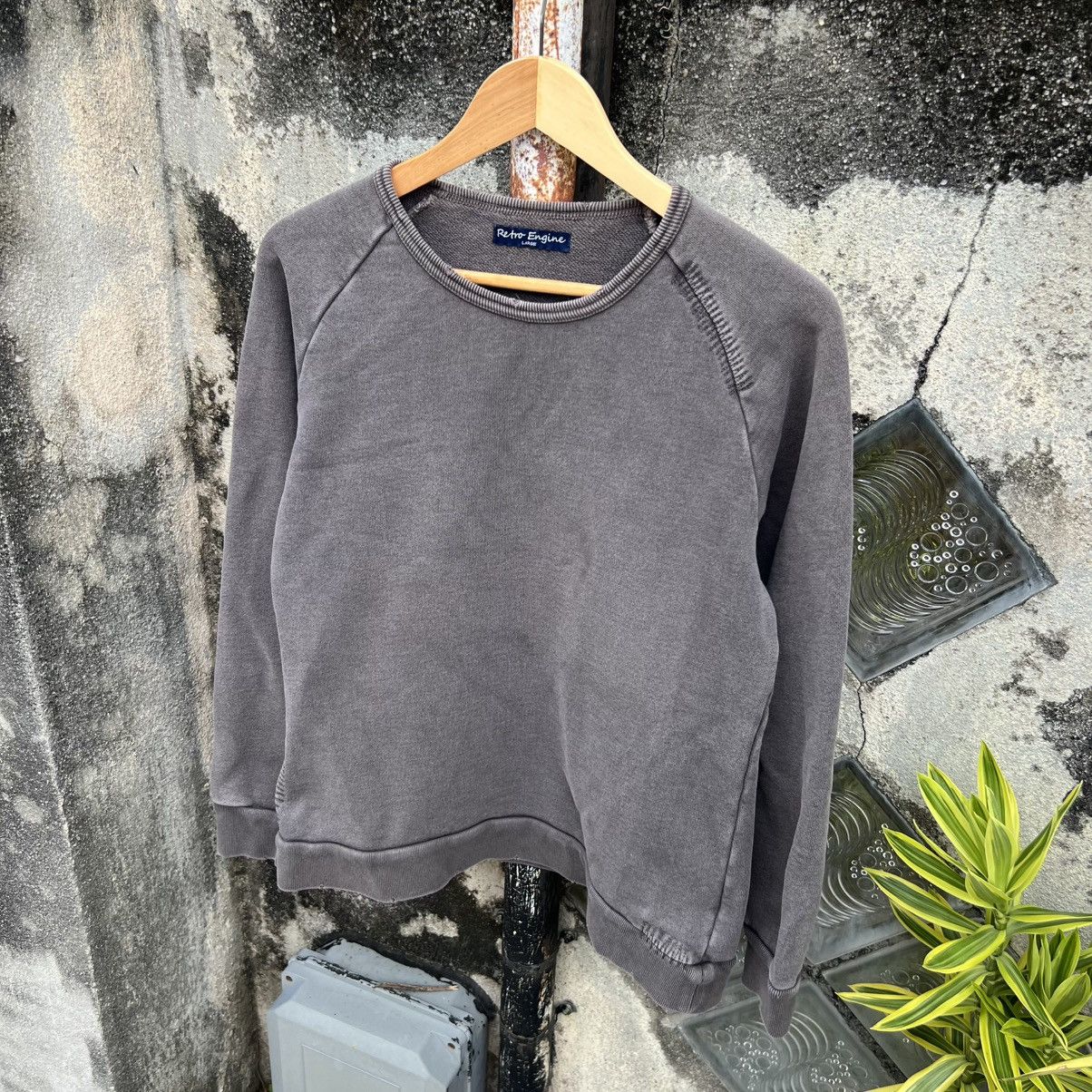 Japanese Brand “RETRO ENGINE” CREWNECK DISTRESSED STITCHING Size US L / EU 52-54 / 3 - 2 Thumbnail