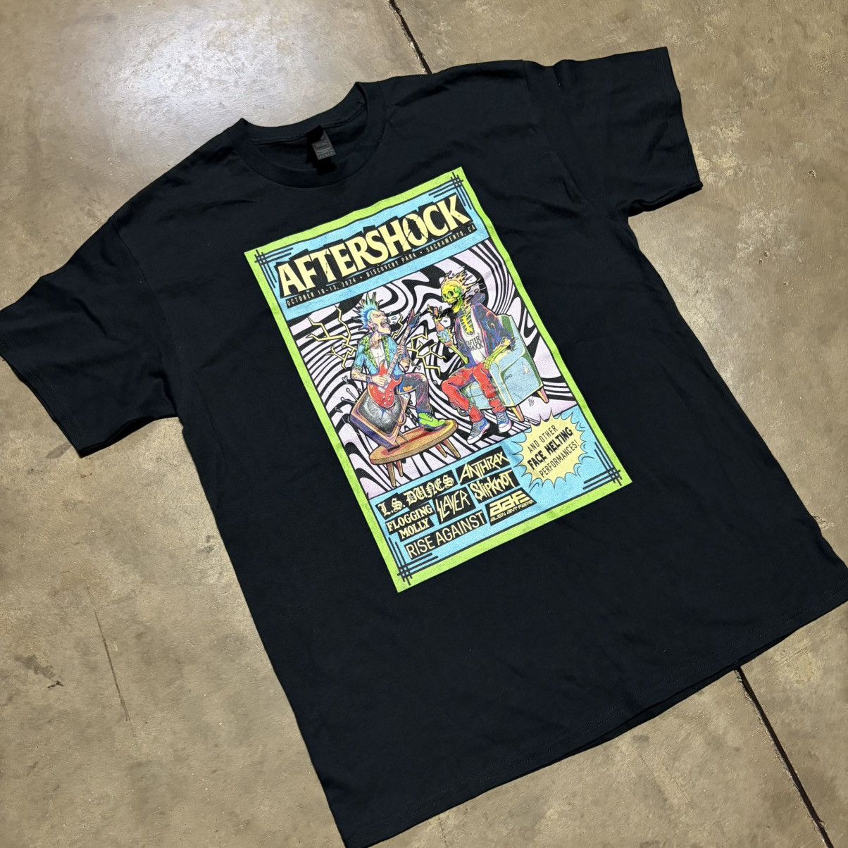 Slipknot Aftershock Music Festival Band T shirt 2024 Anthrax Slipknot Size US L / EU 52-54 / 3 - 2 Thumbnail