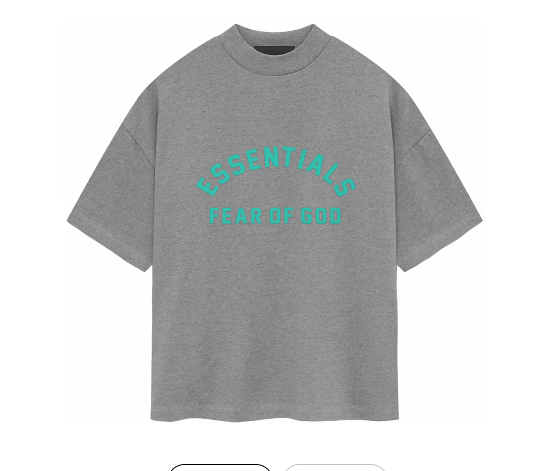 Fear of God Essentials Heavy Tee Dark Heather Oatmeal (L)