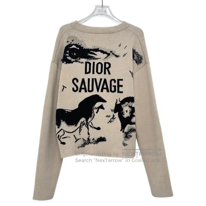 Dior Dior Beige Wool Embroidered Sweater for Women . Size S / US 4 / IT 40 - 2 Thumbnail