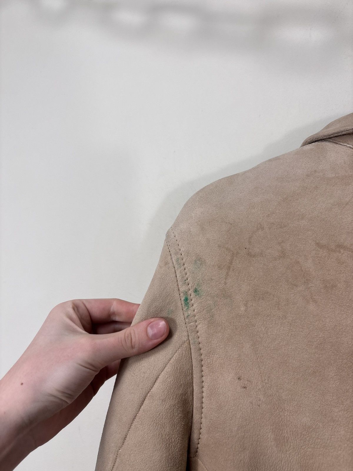 Max Mara S Max Mara Women’s Beige Sheepskin Shearling Leather Coat Size XL / US 12-14 / IT 48-50 - 15 Thumbnail