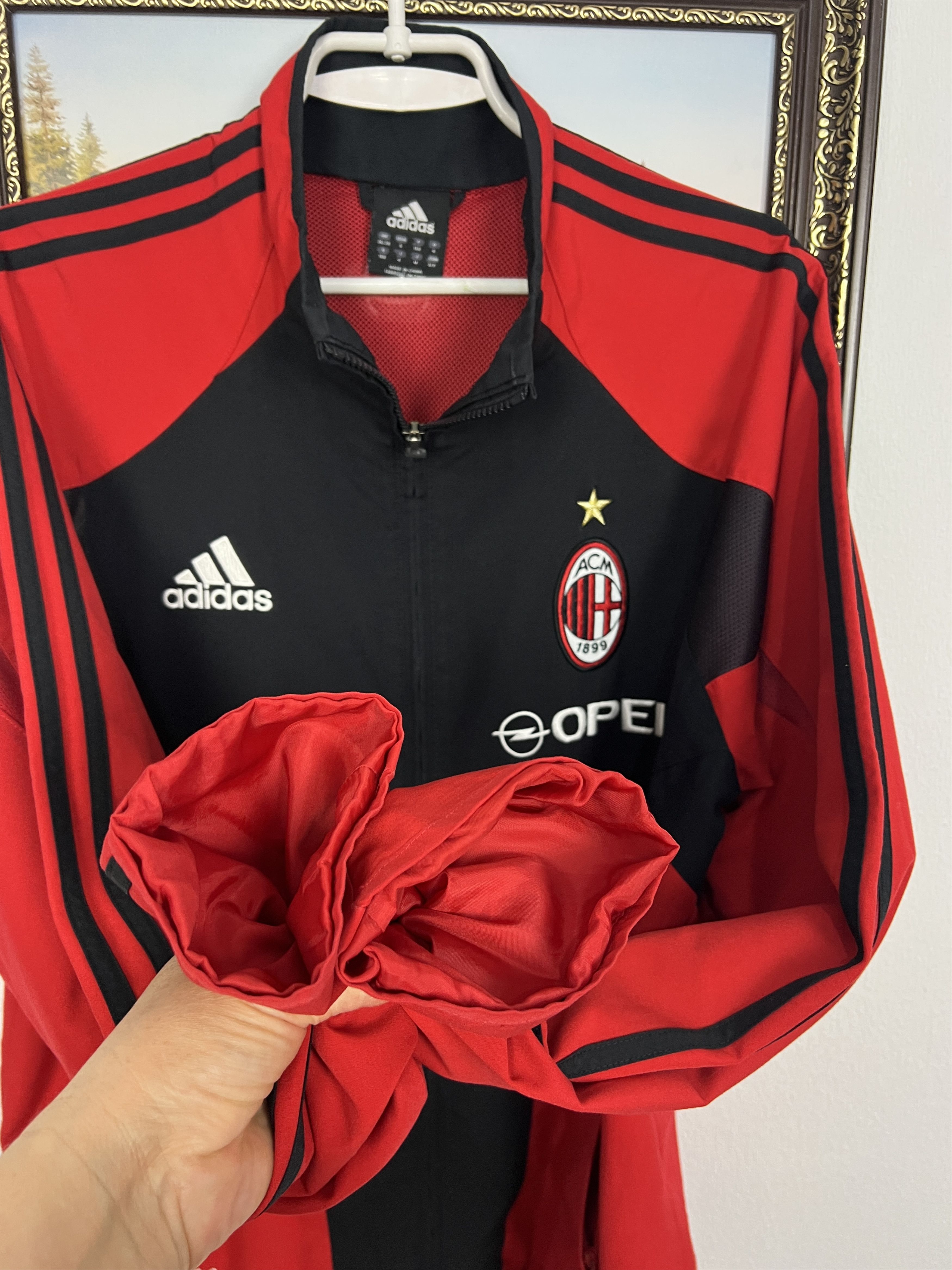 Adidas Vintage AC Milan Football Jacket Soccer Track Top Rare Size US S / EU 44-46 / 1 - 7 Thumbnail