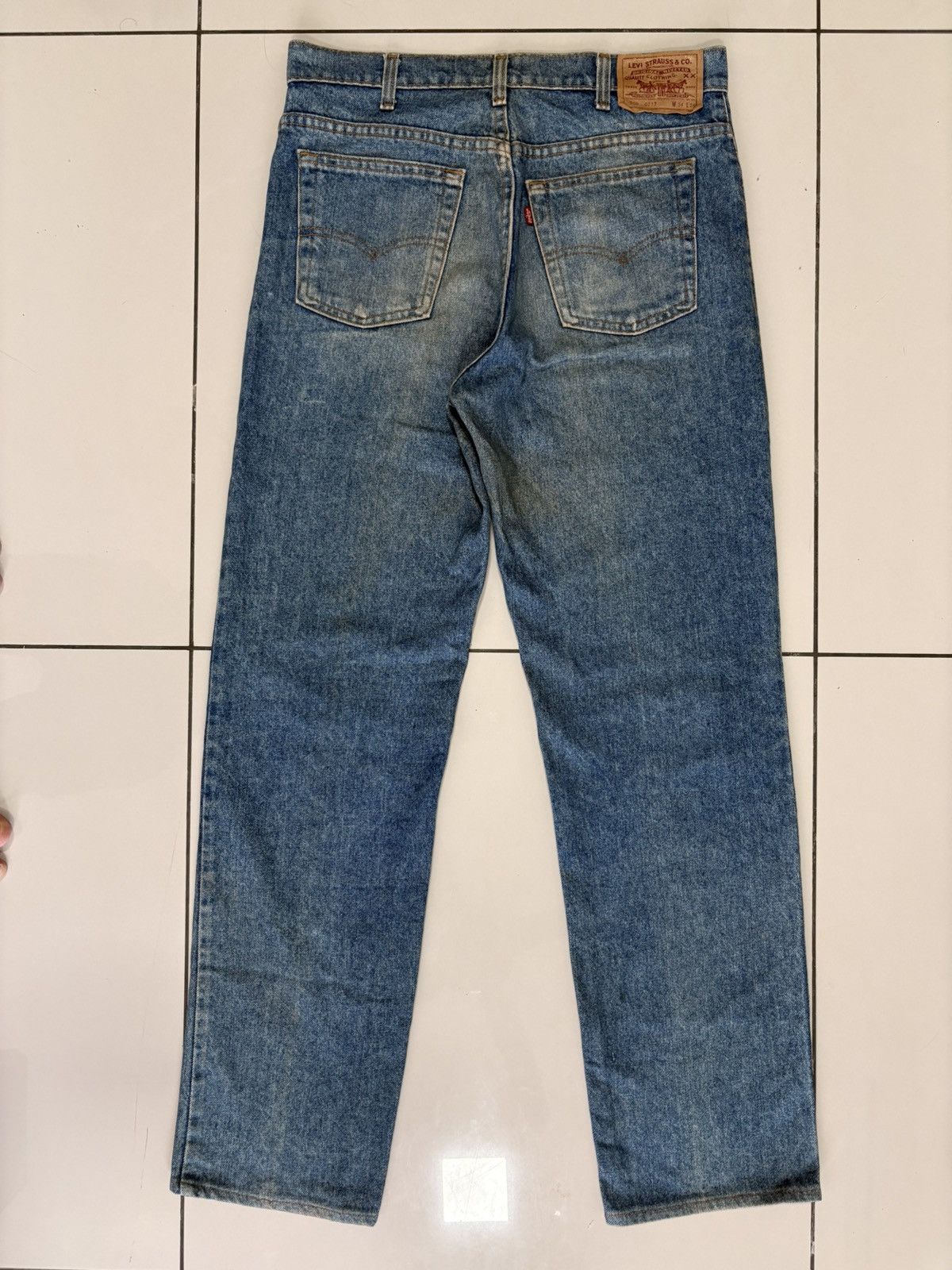 Levi's Vintage Clothing Levi’s 510 Indigo Blue Distressed Jeans Denim (USA) Size US 33 - 2 Thumbnail