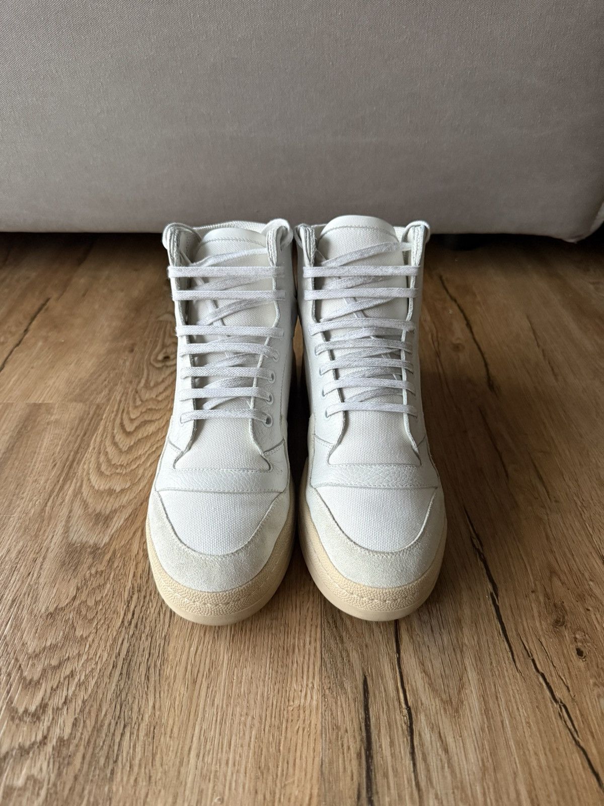Saint Laurent Paris Saint Laurent Paris SL/24 Mid Top Sneakers – White Leopard Size US 8 / EU 41 - 3 Thumbnail