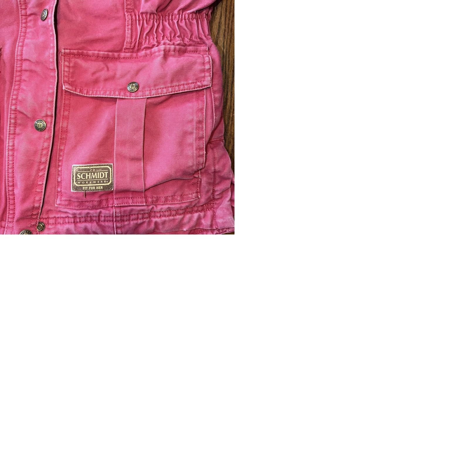 Vintage VINTAGE C.E. SCHMIDT WORKWEAR Red Canvas Jacket Coat Small Removable Hood Womens Jacket Size S / US 4 / IT 40 - 10 Thumbnail