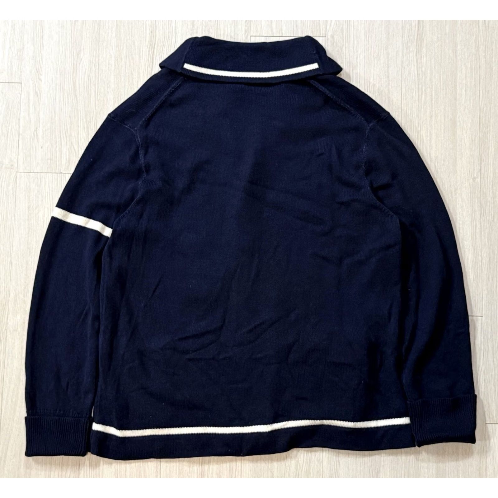 Ralph Lauren NWT Polo Ralph Lauren “Tigers ‘67 Varsity Letterman” Shawl Cardigan XXL Sweater Mens Blue Cotton Knit Embroidered Logo Button Vintage No Size US XXL / EU 58 / 5 - 2 Thumbnail