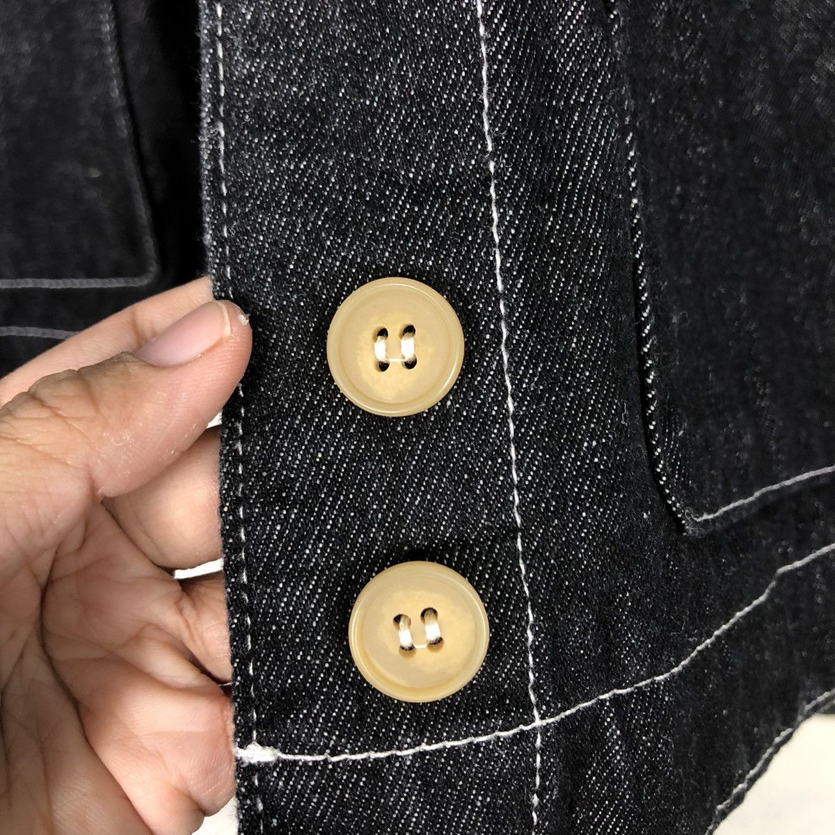 Japanese Brand 📌Vintage Denim Jacket Pou Dou Dou Trucker Issey Miyake Size US M / EU 48-50 / 2 - 17 Thumbnail