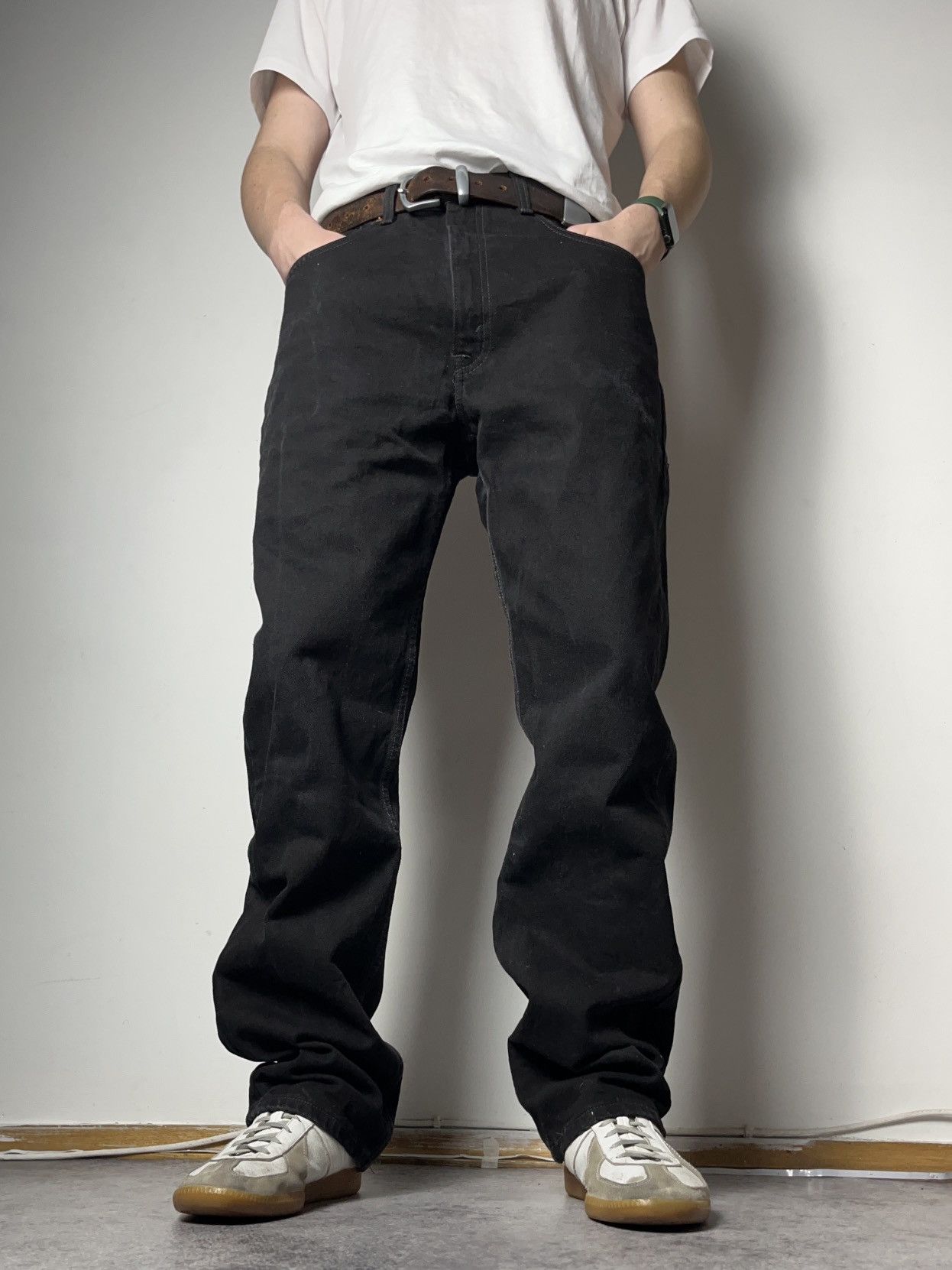 Levi's 🔥90'S LEVIS 505 WASHED ASH BLACK JEANS DENIM PANTS Y2K Size US 33 - 6 Thumbnail