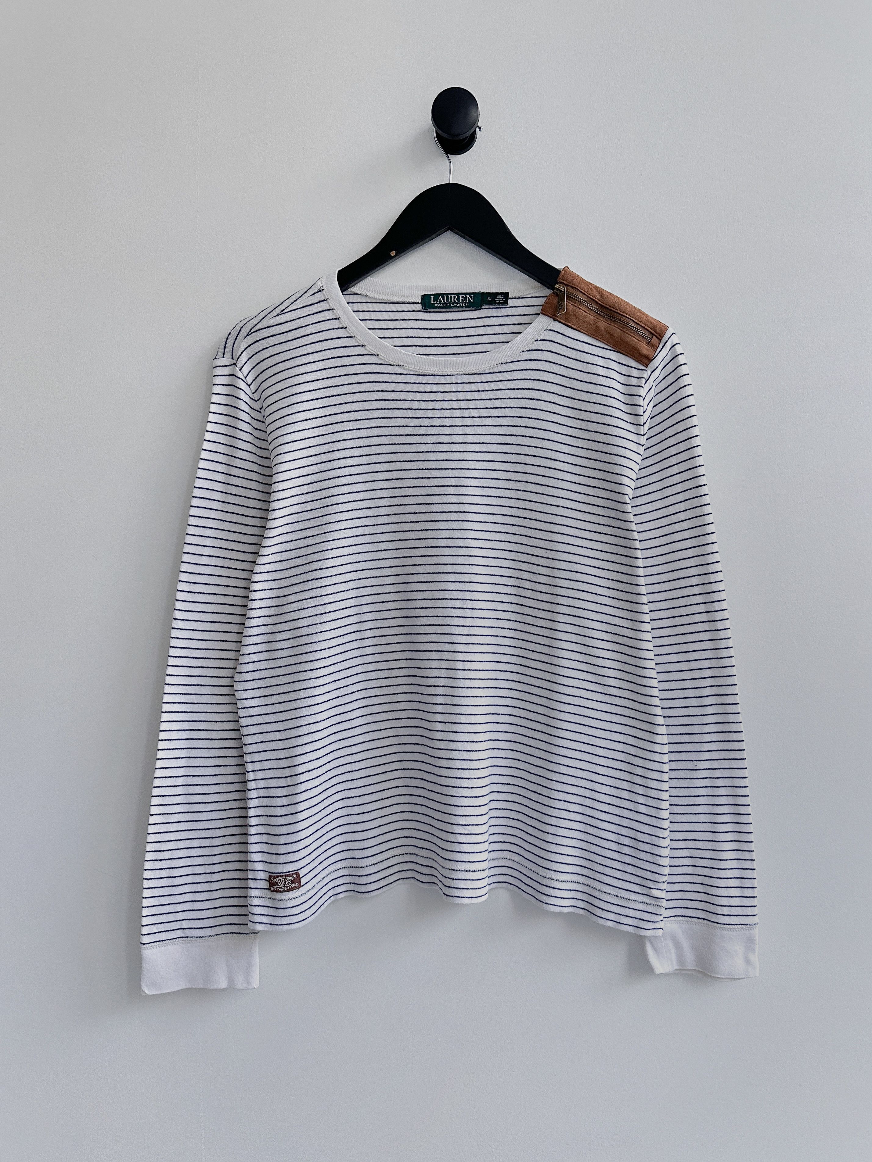 Lauren Ralph Lauren Lauren Ralph Lauren Striped Longsleeve Jumper Sweater Size XL / US 12-14 / IT 48-50 - 1 Thumbnail