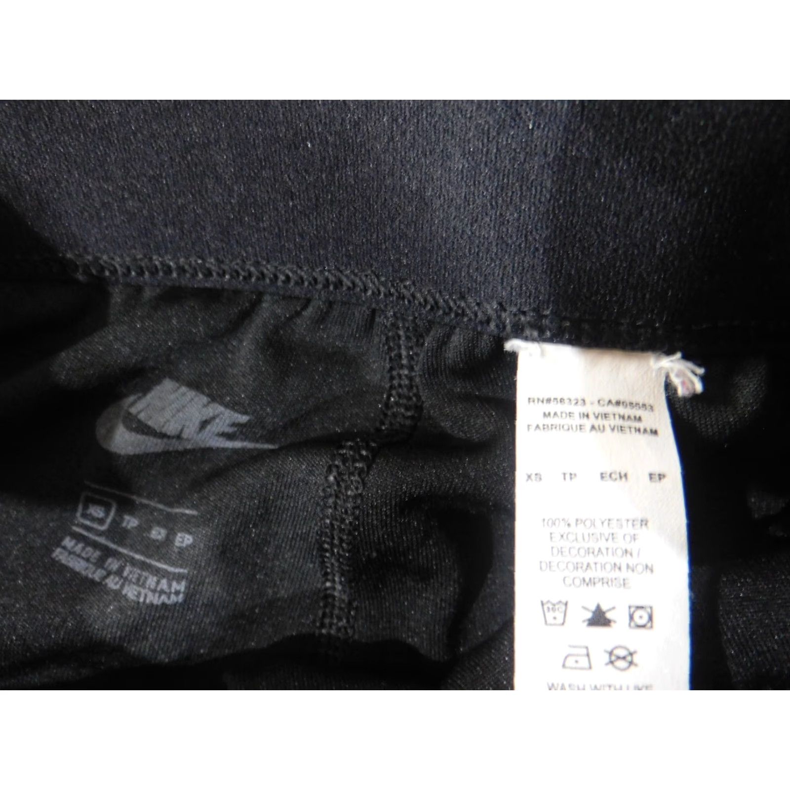 Nike Nike Leggings Women XS Black Logo Dri-FIT Velour Walk Compression Stretch Athletic Size 40" / US 18 - 6 Thumbnail