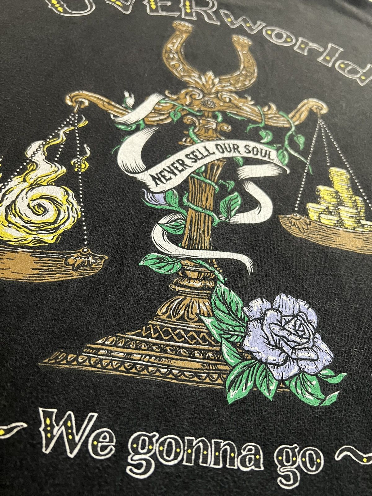Other Overworld Graphic Tee Black Faded Streetwear Y2K Size US XL / EU 56 / 4 - 12 Thumbnail
