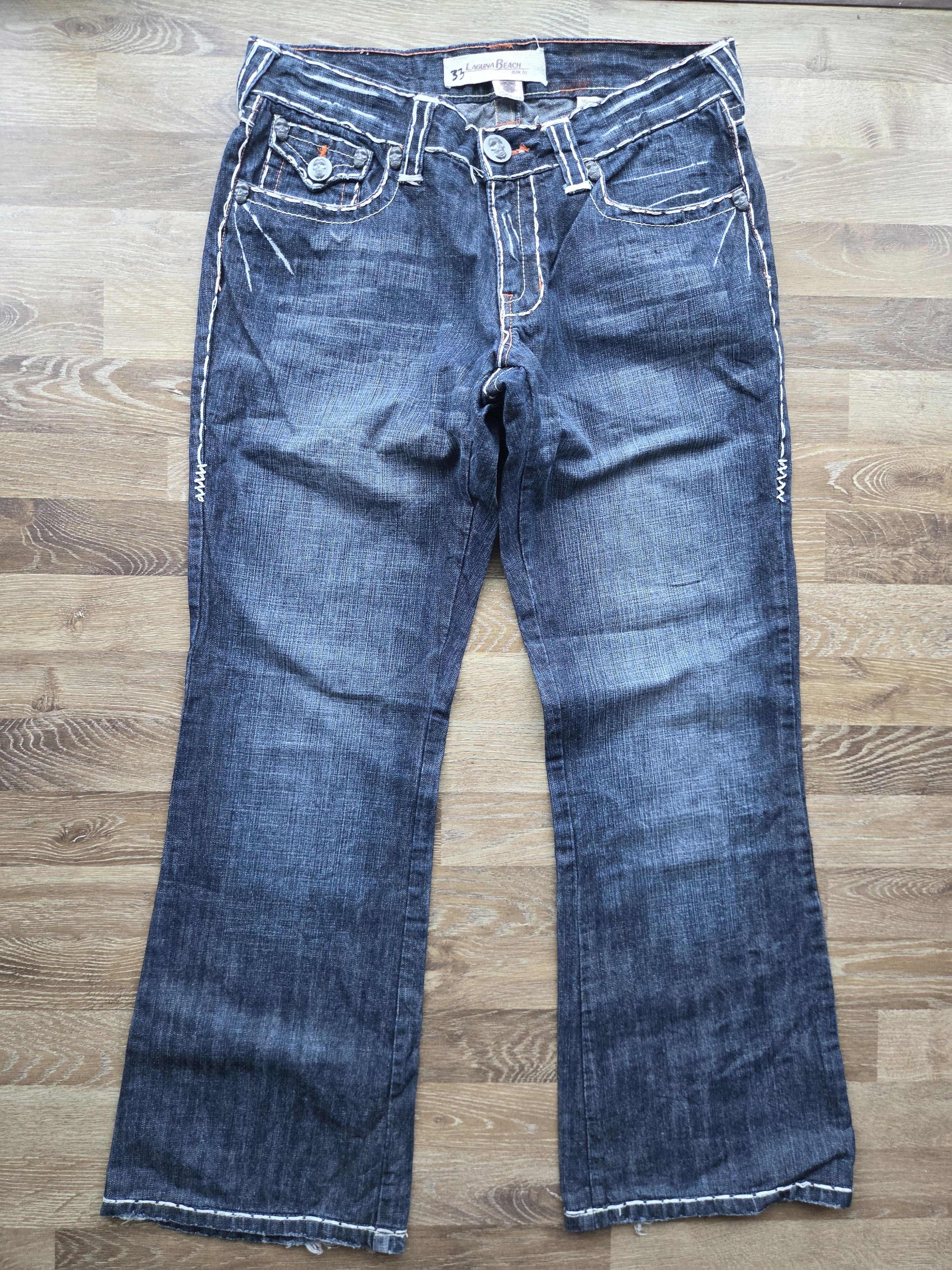 Vintage Vintage Laguna Beach Co USA Ripped Denim Jeans True Religion Size US 34 / EU 50 - 2 Thumbnail