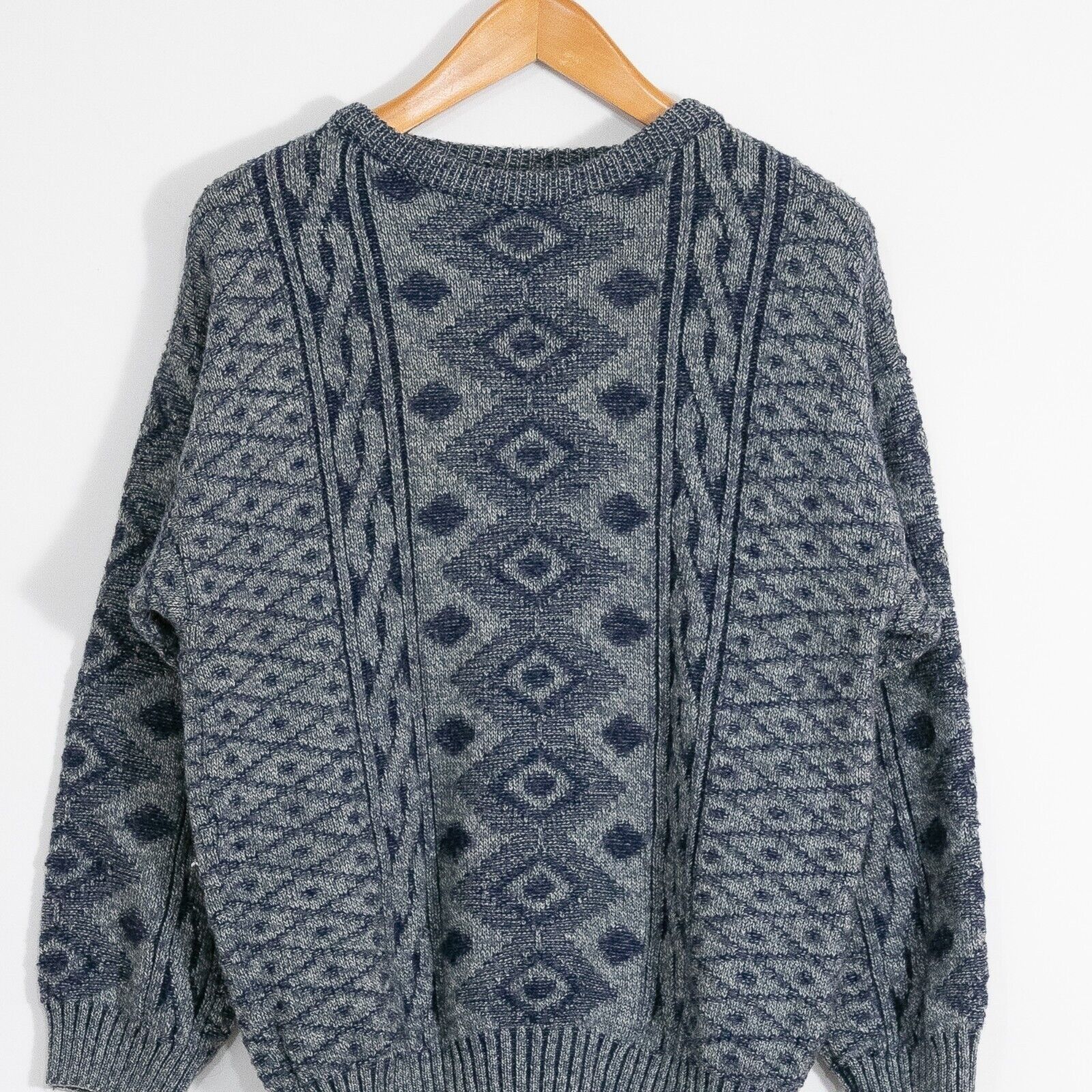 Vintage Vintage Cable Knit Acrylic Wool Sweater Mens Medium - Argyle Size US M / EU 48-50 / 2 - 2 Thumbnail