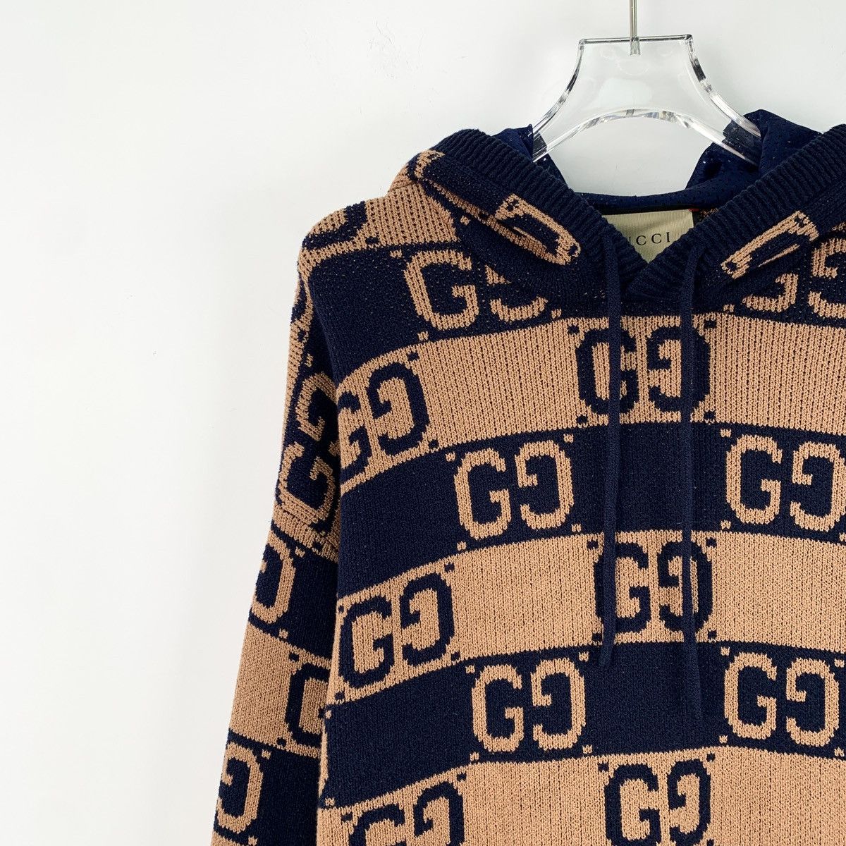 Gucci Gucci Cotton Drawstring Hooded Knit Sweater K26WX Size US S / EU 44-46 / 1 - 3 Thumbnail