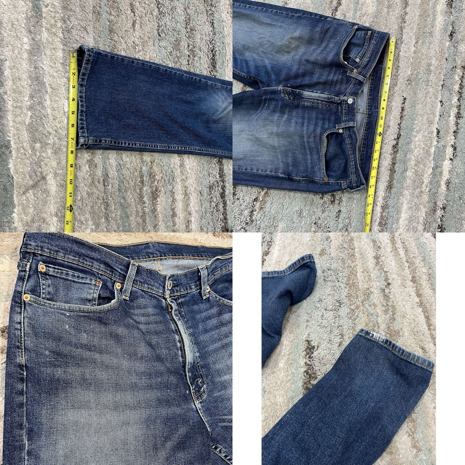 Levi's Levi's 514 Jeans Mens 38x32 Blue Denim Straight Regular 5-Pocket Medium Wash Size US 38 / EU 54 - 8 Thumbnail