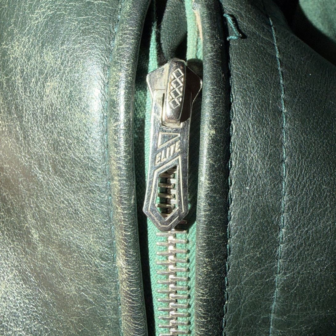 Vintage WWII 40s German Officer Horsehide Leather Moto Trench Coat Size US L / EU 52-54 / 3 - 5 Thumbnail