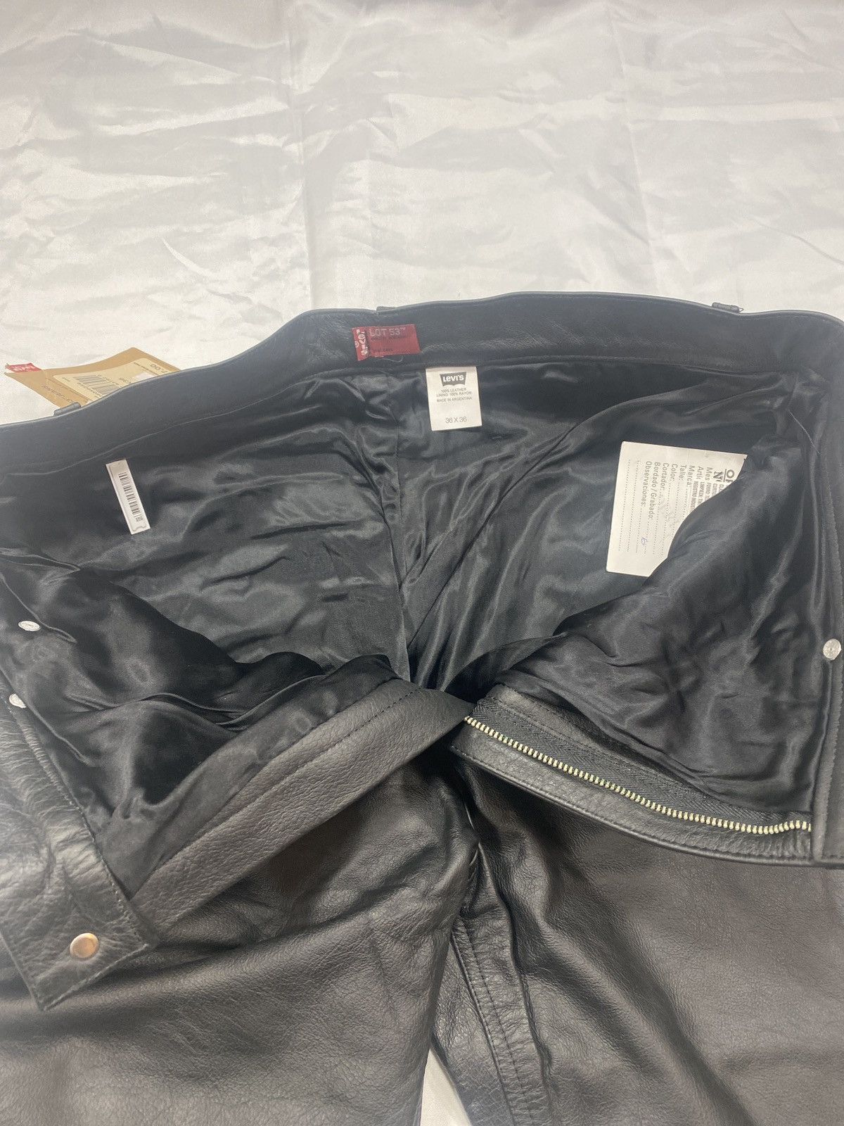 Genuine Leather × Levi's × Vintage Rare VTG Levis Lot 53 Leather Pants Limited Roswell Edition Size US 36 / EU 52 - 3 Thumbnail