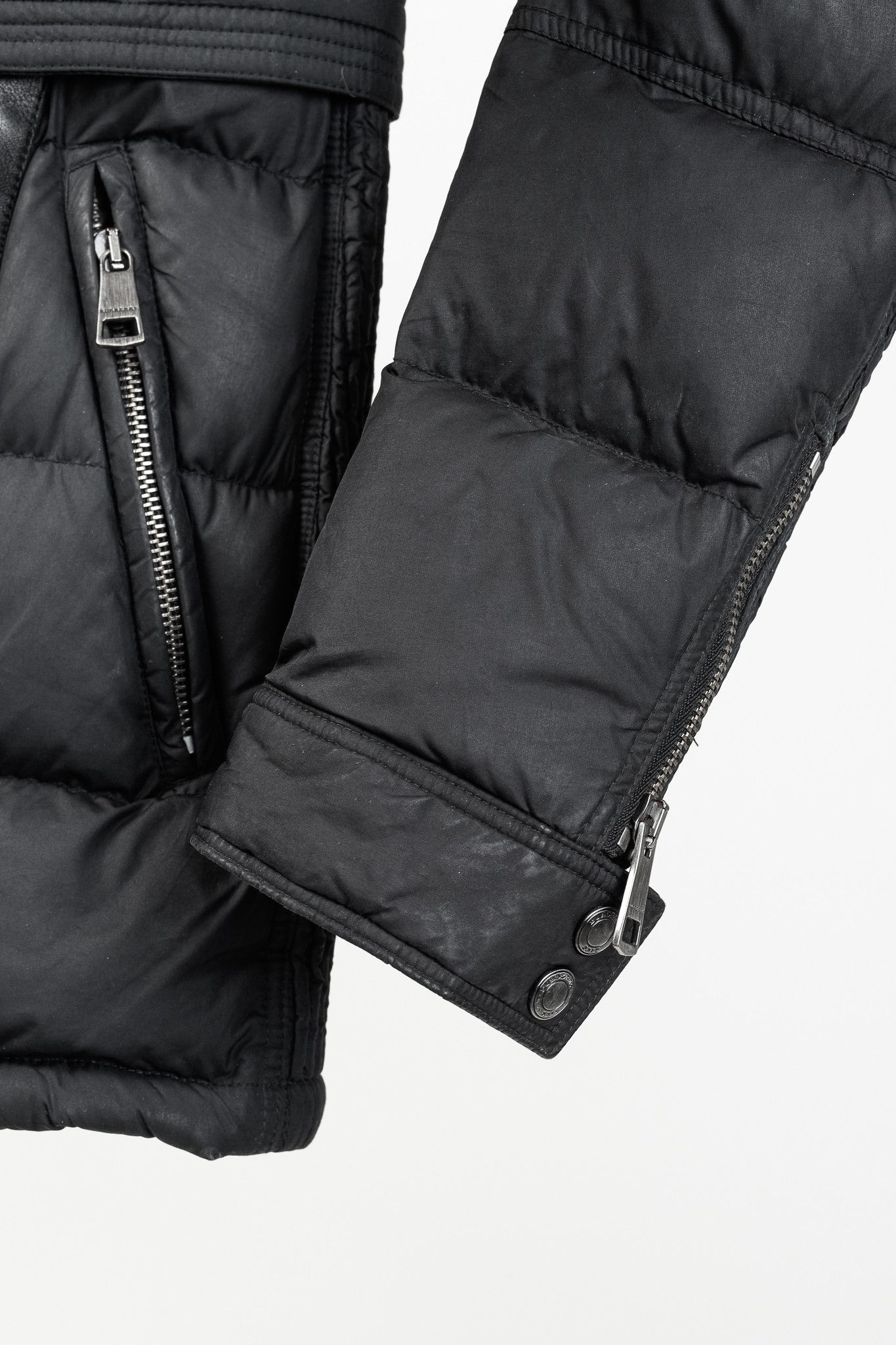 Burberry Burberry Brit Charcoal Leather-Trim Belted Puffer Jacket Size XS / US 0-2 / IT 36-38 - 7 Thumbnail
