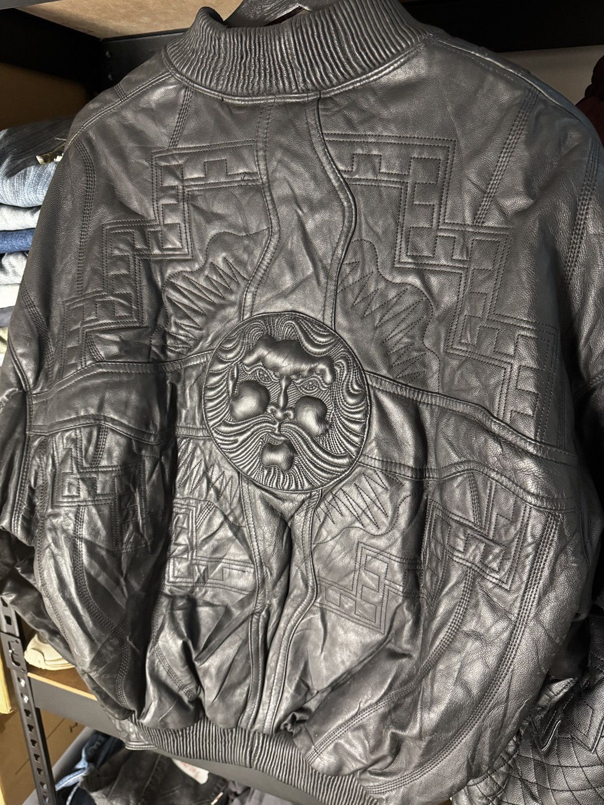 Designer × Vintage Vintage designer mazzoni leather jacket zeuspattern thread Size US XL / EU 56 / 4 - 6 Thumbnail