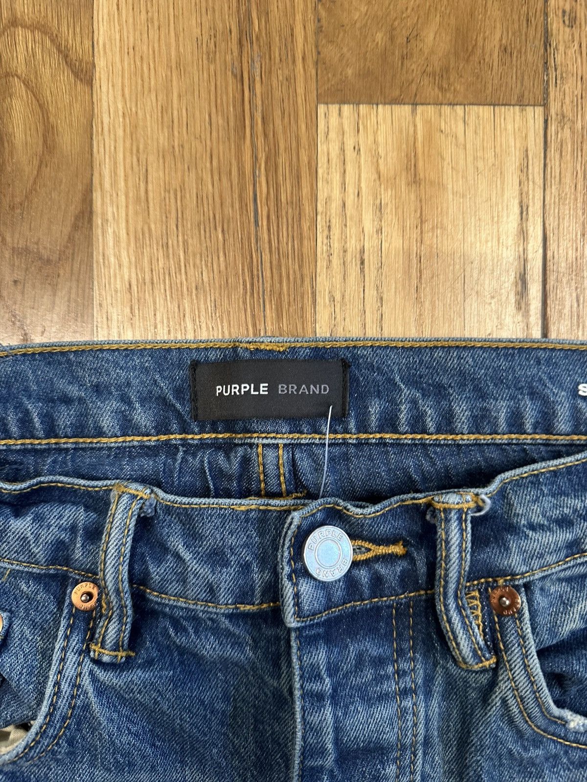 Purple Brand Purple Brand Patched Blue Denim Jeans Size 32 Size US 32 / EU 48 - 3 Thumbnail