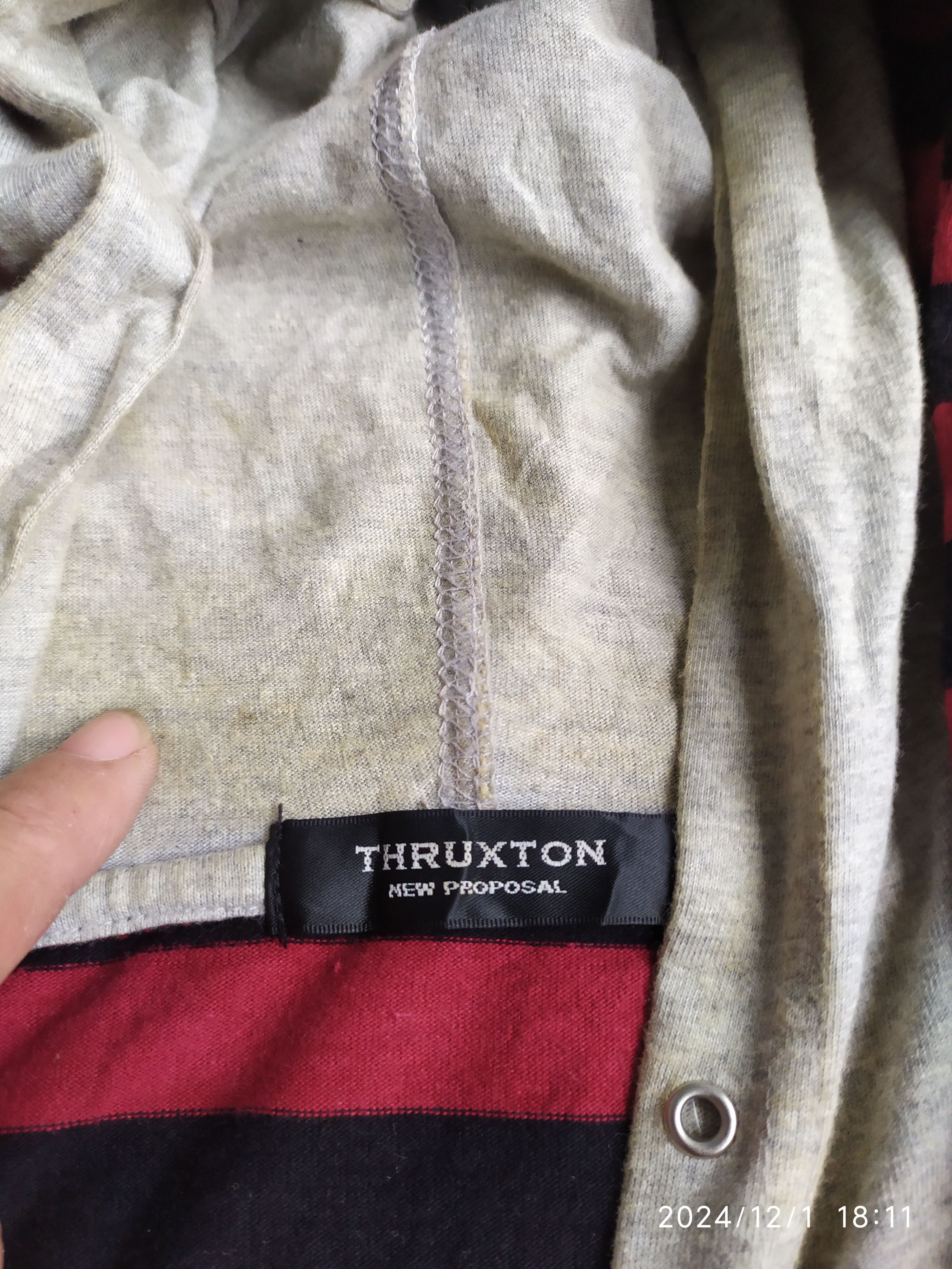If Six Was Nine × Japanese Brand × Le Grande Bleu (L.G.B.) Japanese Thruxton Stripe Double Layer Hoodie Size US L / EU 52-54 / 3 - 4 Thumbnail