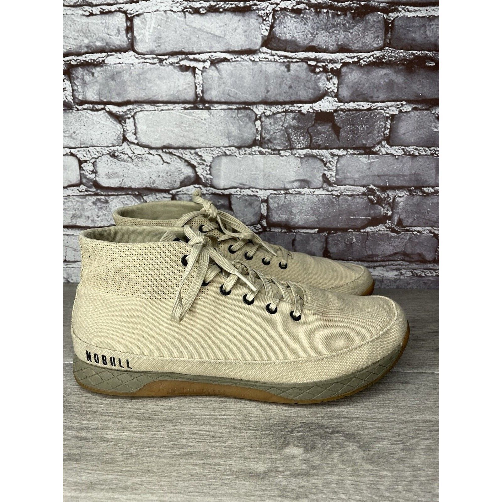 Other Nobull Mid Desert Trainer Canvas Beige Fabric Lace Up Sneake Size US 13 / EU 46 - 8 Thumbnail