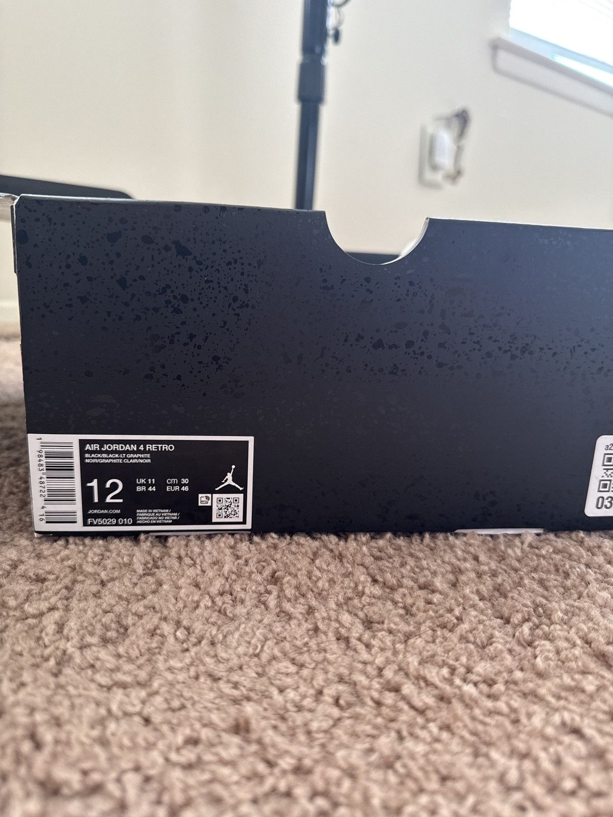 Jordan Brand Air jordan retro 4s black/blackcats Size US 12 / EU 45 - 1 Thumbnail
