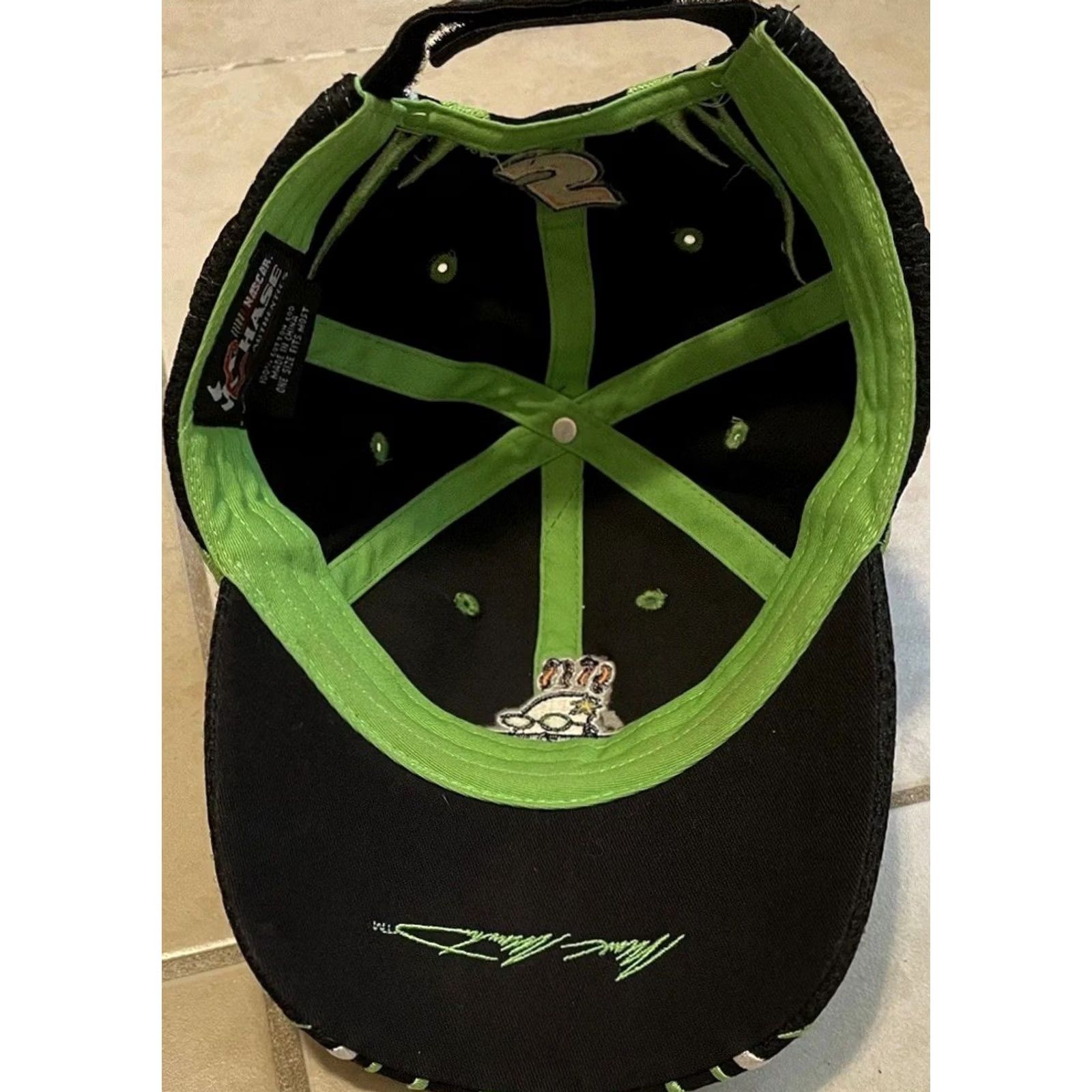 Chase Authentics VINTAGE Chase Authentics Mark Martin #5 Go Daddy Fire Flames Hat Baseball Cap Men Adjustable Black 90s Biker Rock USA Sports Autographed? Size ONE SIZE - 5 Thumbnail