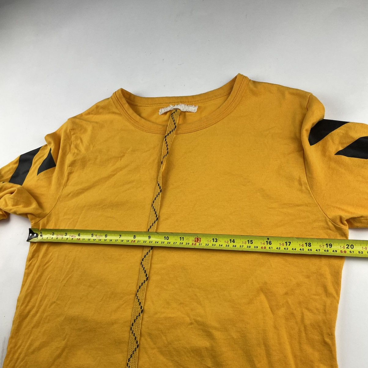 Off-White 2014 Off-White C/O VIRGIL 13 Stripe Print Yellow Mens XS S Size US S / EU 44-46 / 1 - 11 Thumbnail