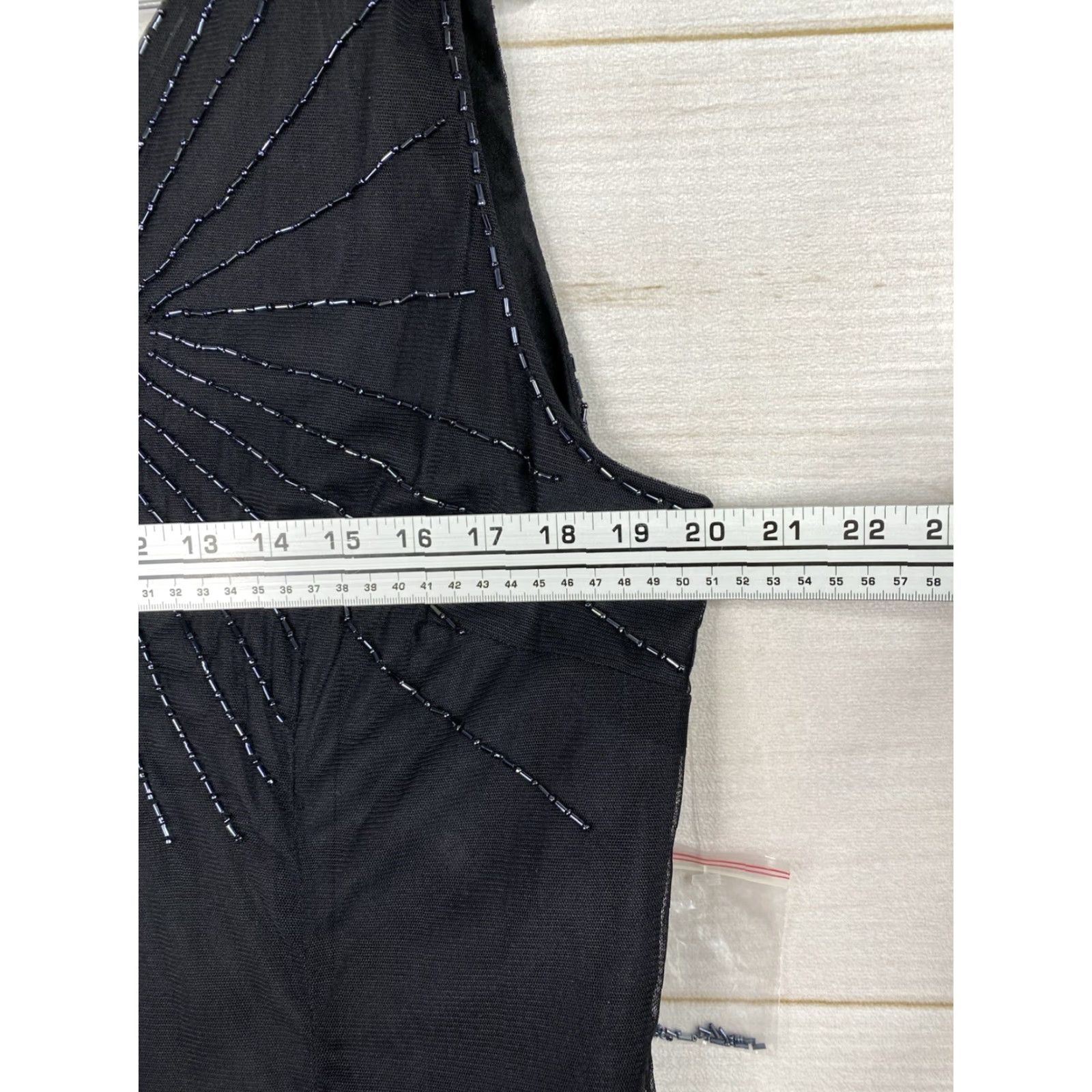 Vintage VINTAGE Phool Dress XL Black Beaded Overlay Lined Party 50's Retro Look Eveningwear Sheath Nylon NYLON NEW! Size XL / US 12-14 / IT 48-50 - 3 Thumbnail