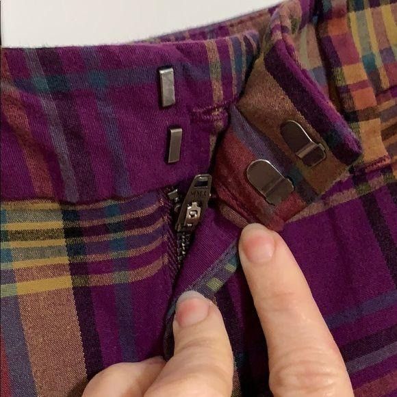 Other A New Day Purple Plaid Stretch Shorts 4 Size 27" / US 4 / IT 40 - 5 Thumbnail
