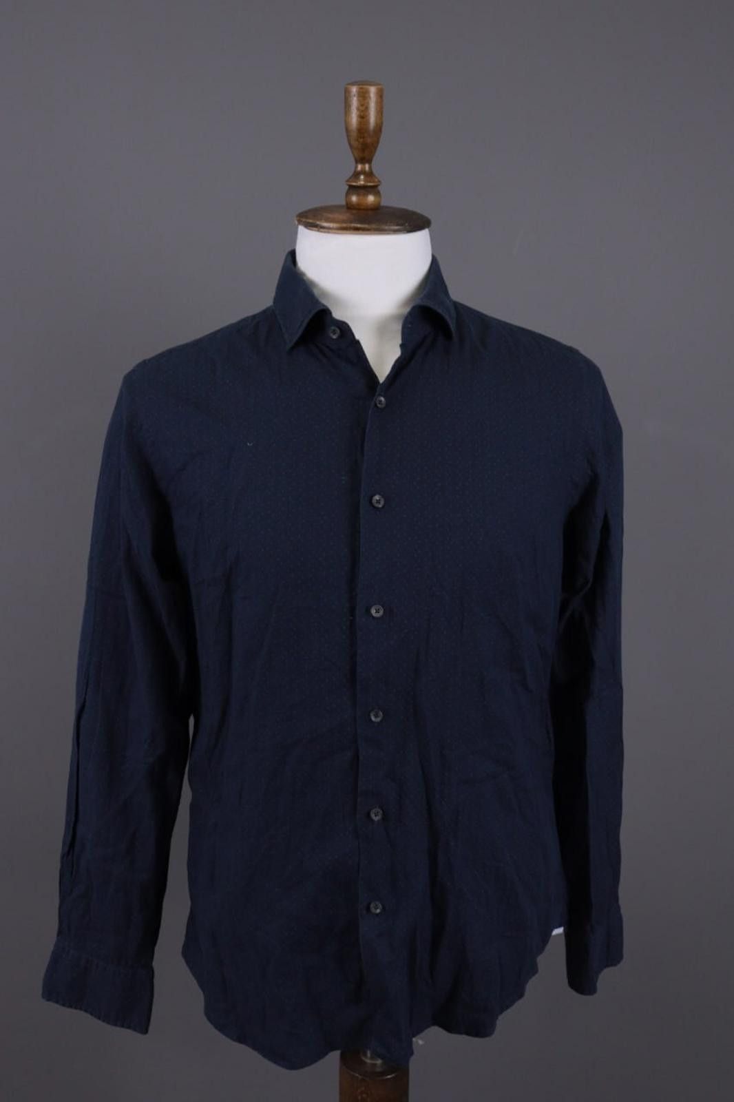 L.B.M. 1911 Blue Dotted Button Down Shirt Size 42 / 16 1/2